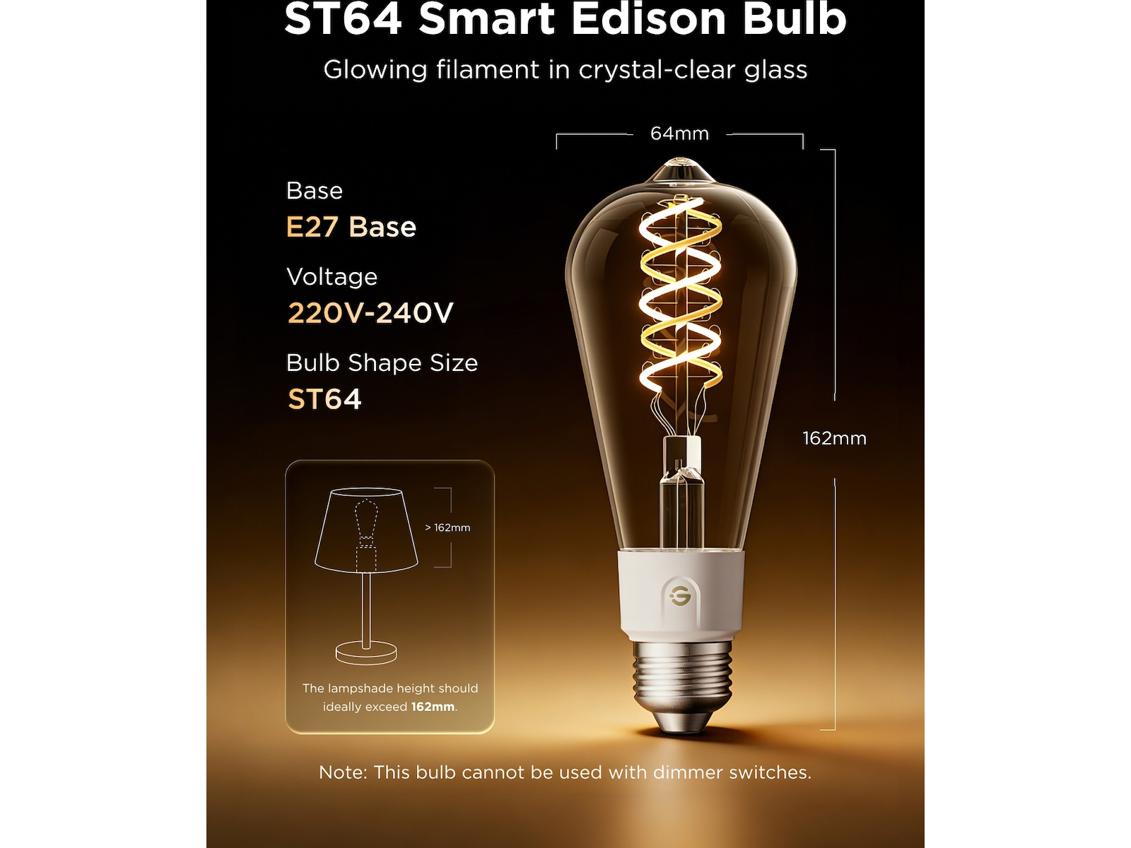 Govee Smart Edison Pære E27 LED-lampor & glödlampor
