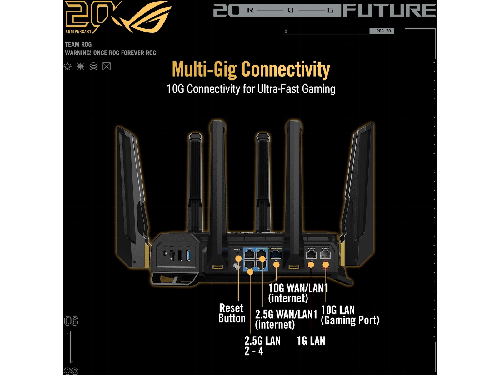 ASUS ROG Rapture GT-BE98 Edition 20 Router