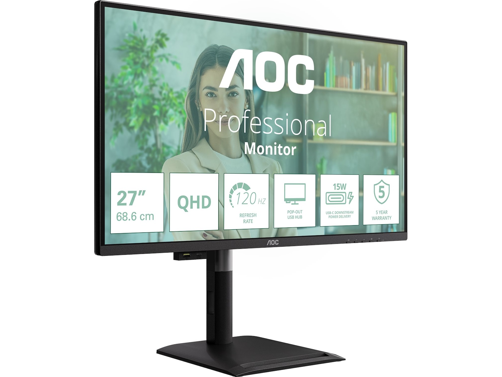 AOC 27" skärm Q27P4U Bildskärmar