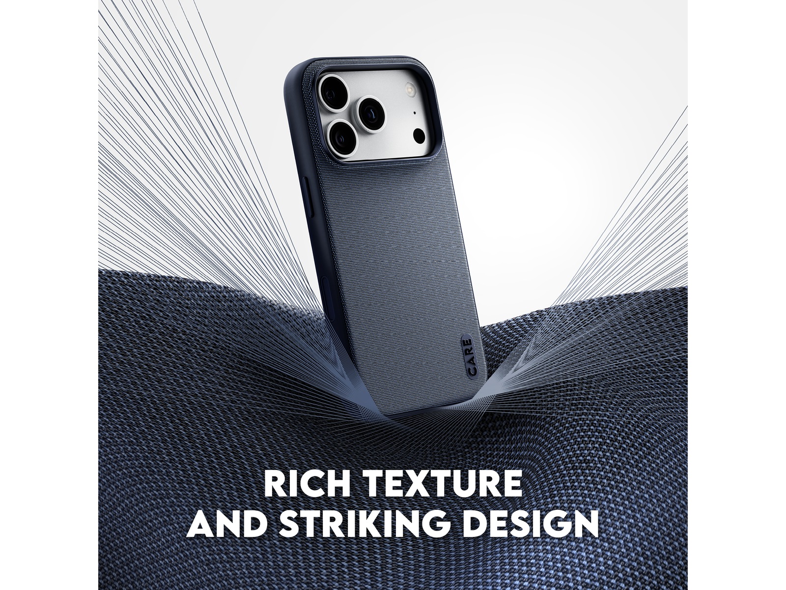 PanzerGlass CARE iPhone 17 Pro Max / 18 Pro Max Fusion Fabric fodral (svart) Mobilskal