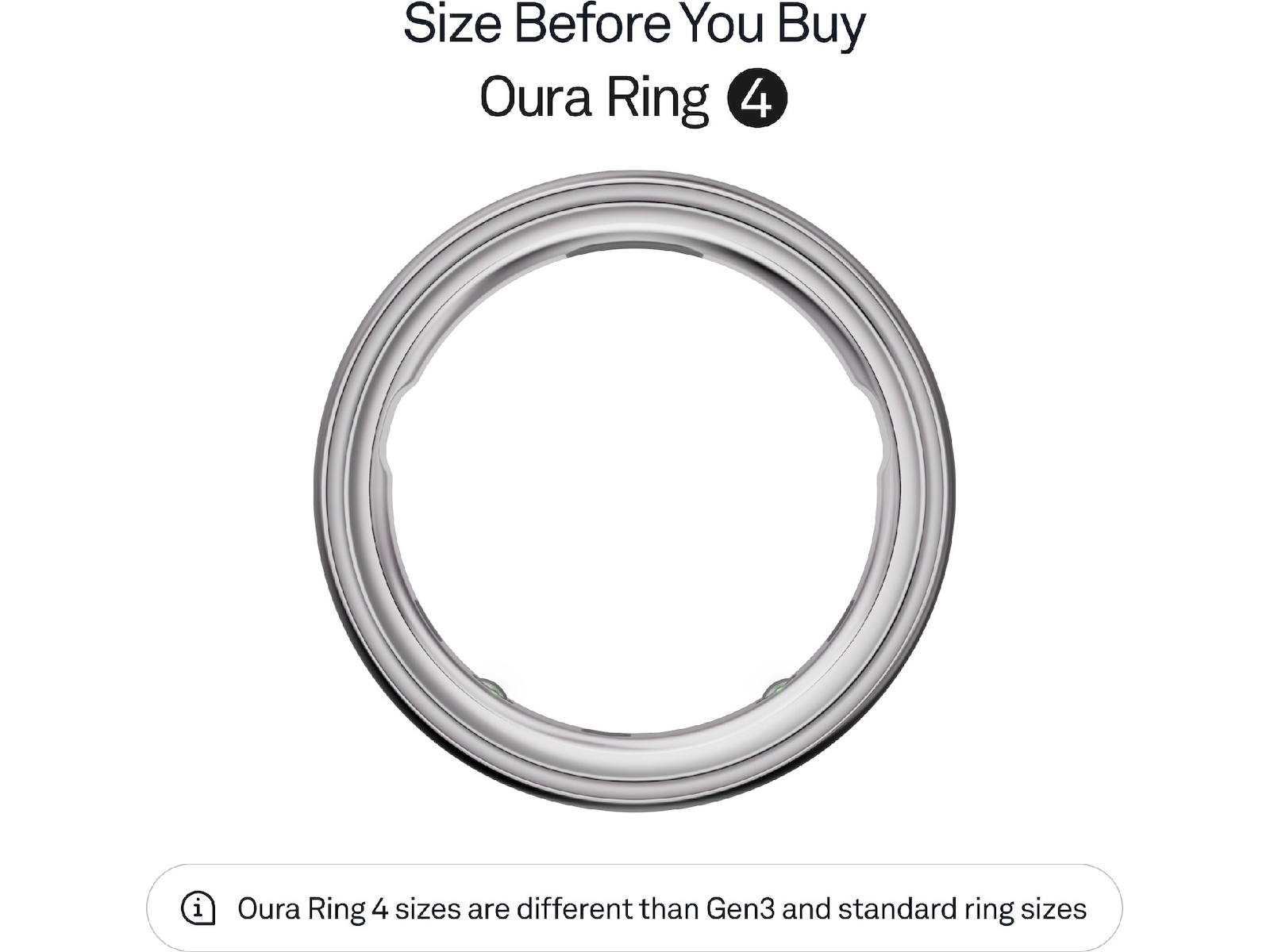 Oura Ring 4 Smart Ring str. 9 (silver) -B-Grade Demo tillbehör till mobiler & smartwatches