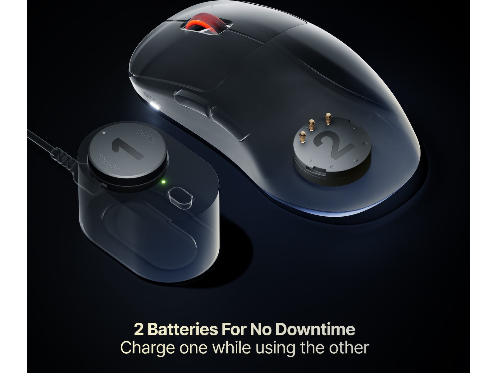 SteelSeries Sensei Pro Wireless Mini (svart) Gamingmus