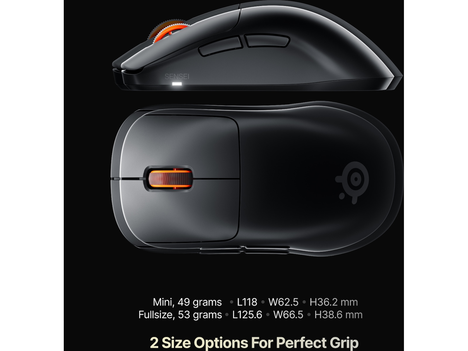 SteelSeries Sensei Pro Wireless Mini (svart) Gamingmus