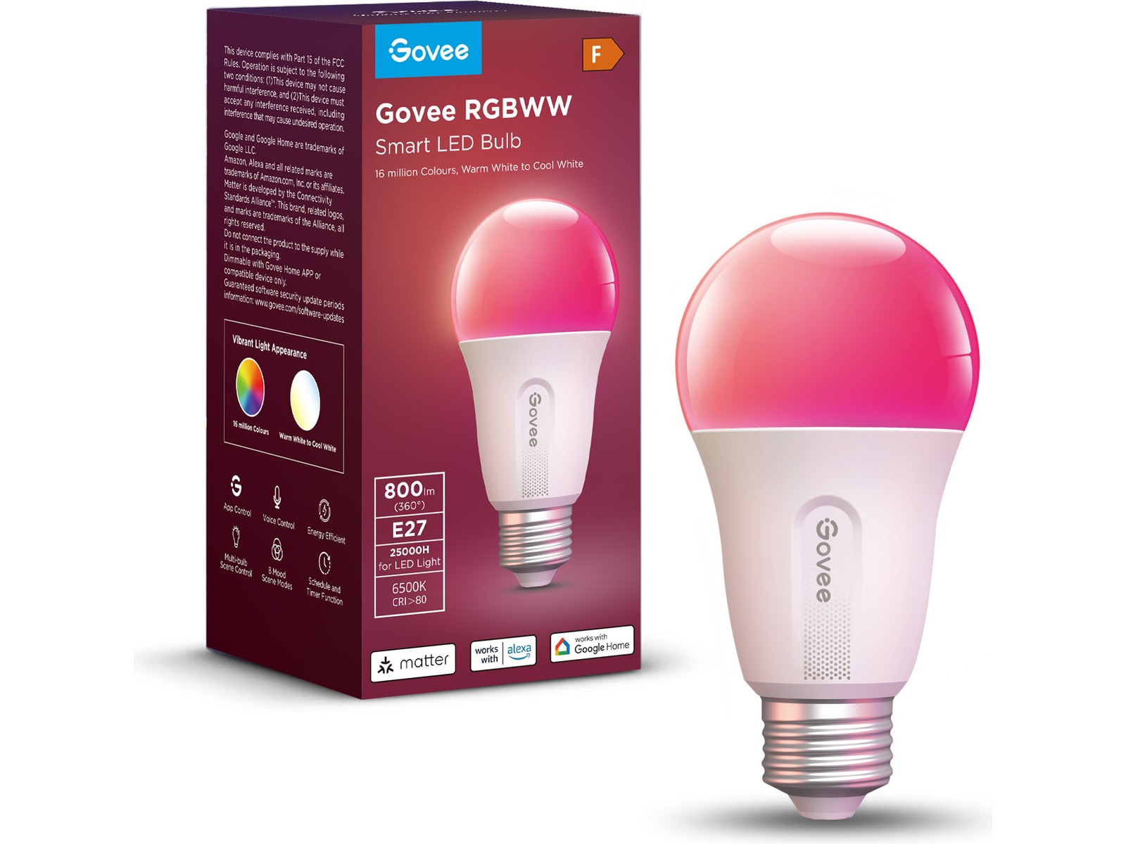 Govee WIFI & Bluetooth Smart Ljuskälla 800lm LED-lampor & glödlampor