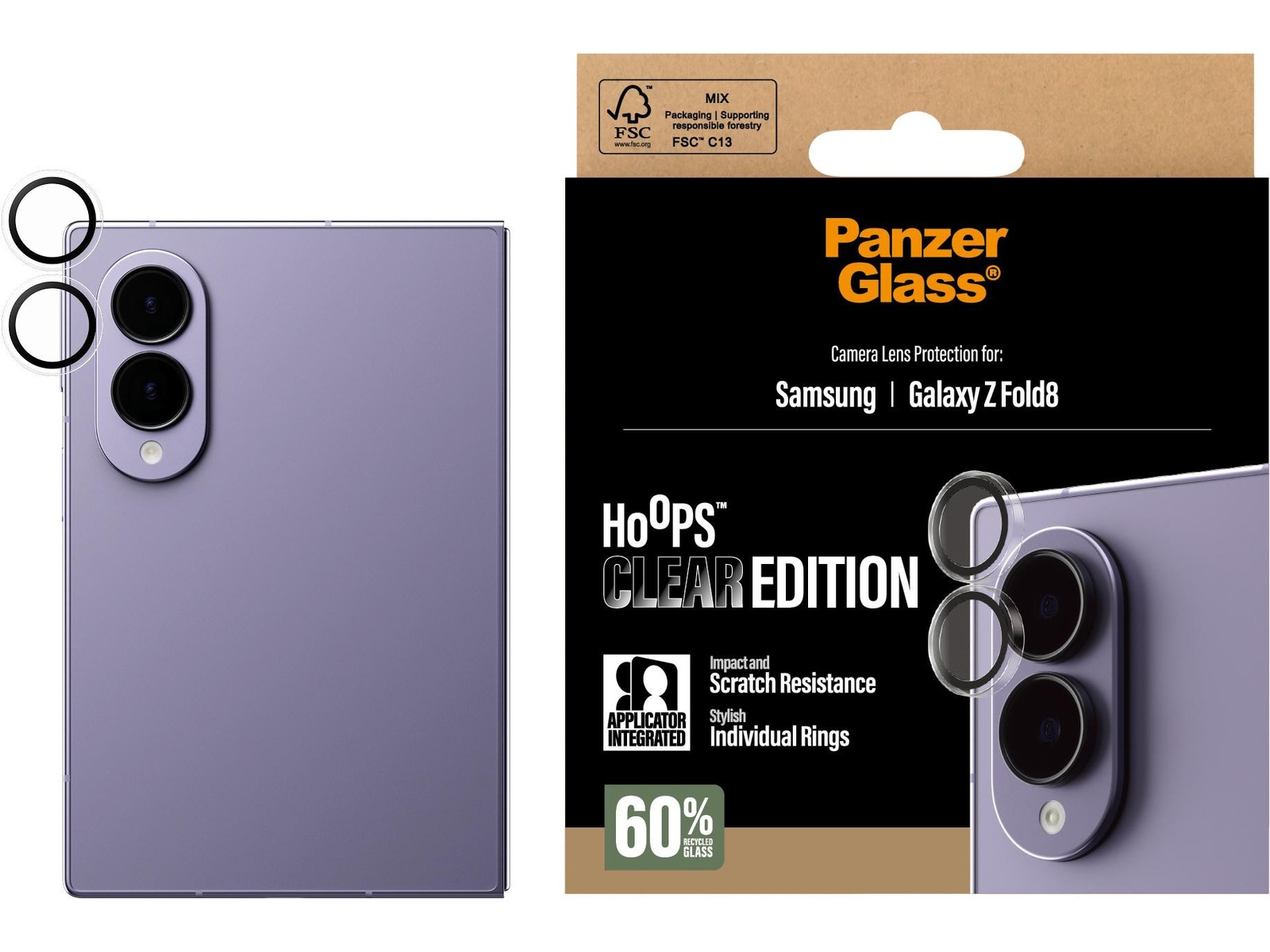 PanzerGlass Galaxy Z Fold 8 Hoops Linsskydd Skärmskydd mobiltelefon