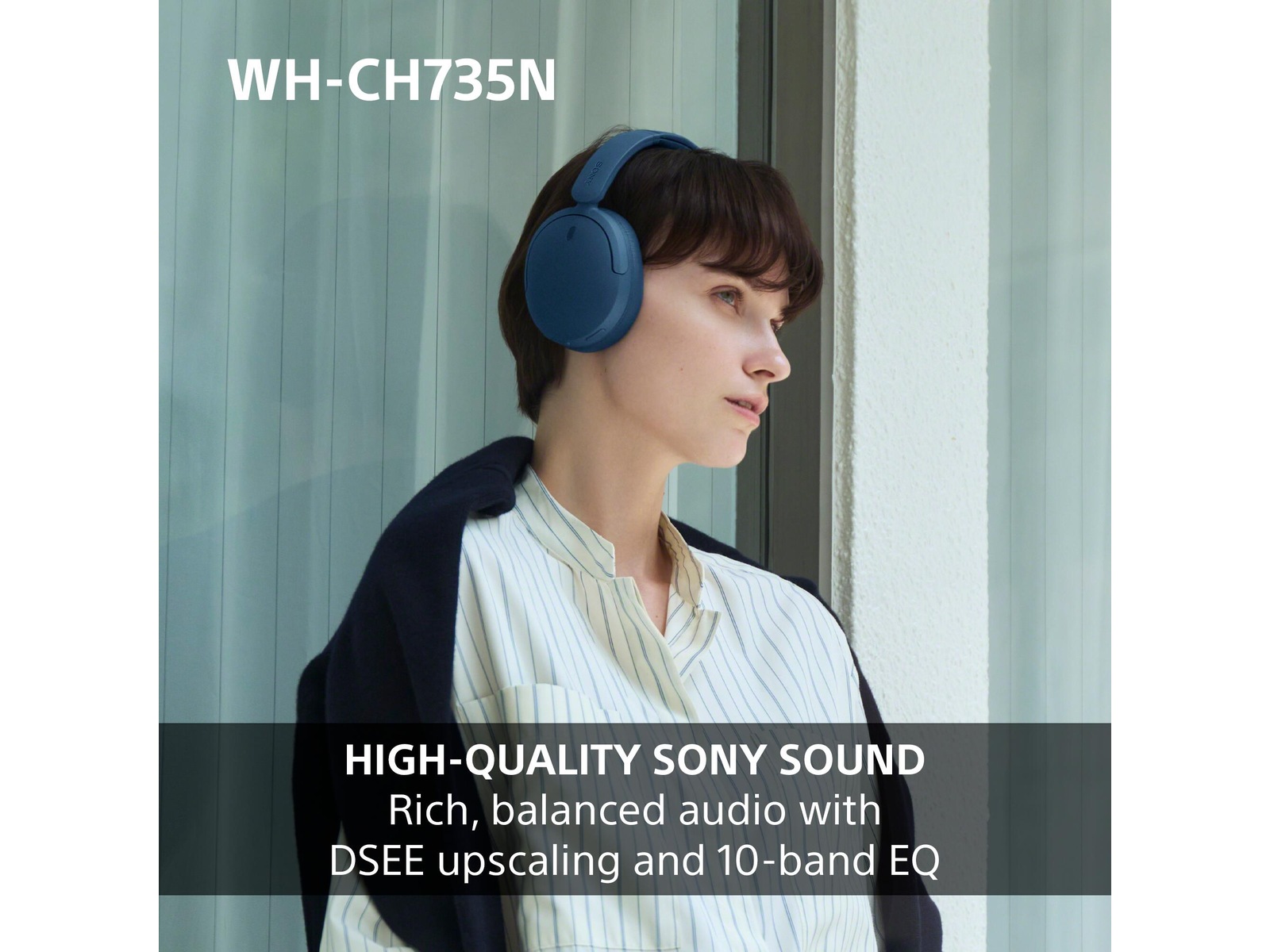 Sony WH-CH735N Trådlösa Brusreducerande Hörlurar (blå) Hörlurar