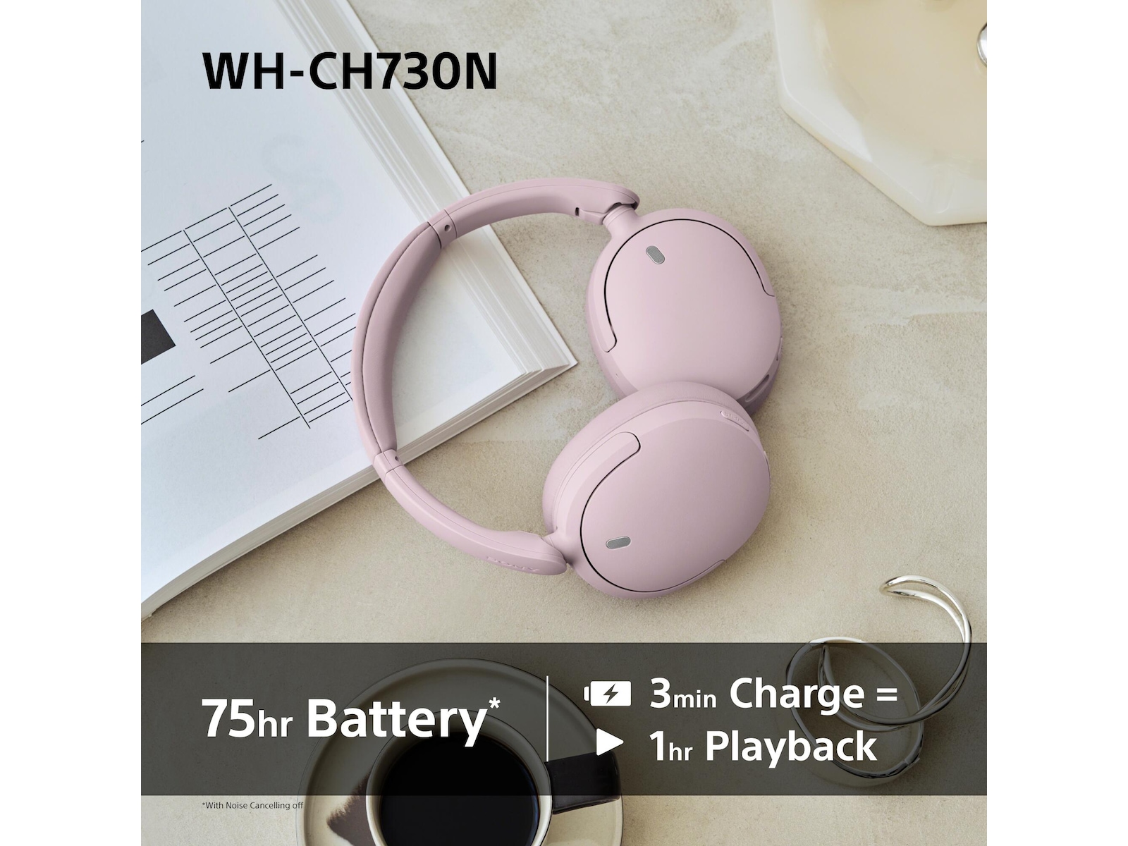 Sony WH-CH730N Trådlösa Hörlurar (svart) Hörlurar