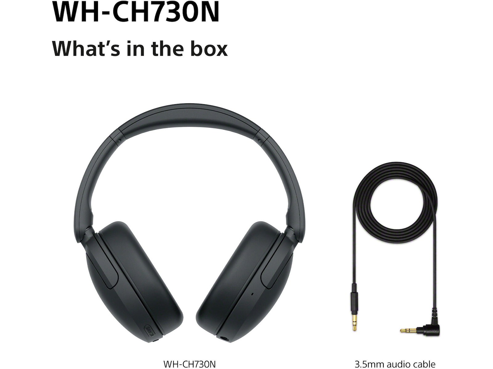 Sony WH-CH730N Trådlösa Hörlurar (svart) Hörlurar