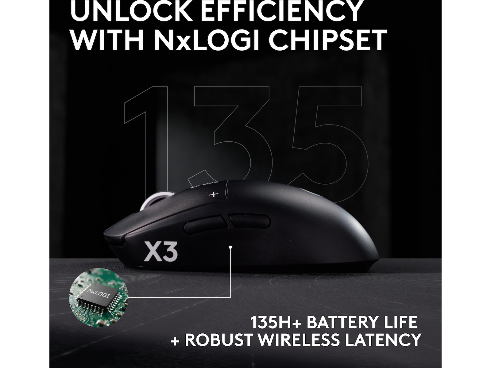 Logitech G PRO X3 SUPERSTRIKE trådlös gamingmus (svart) Gamingmus