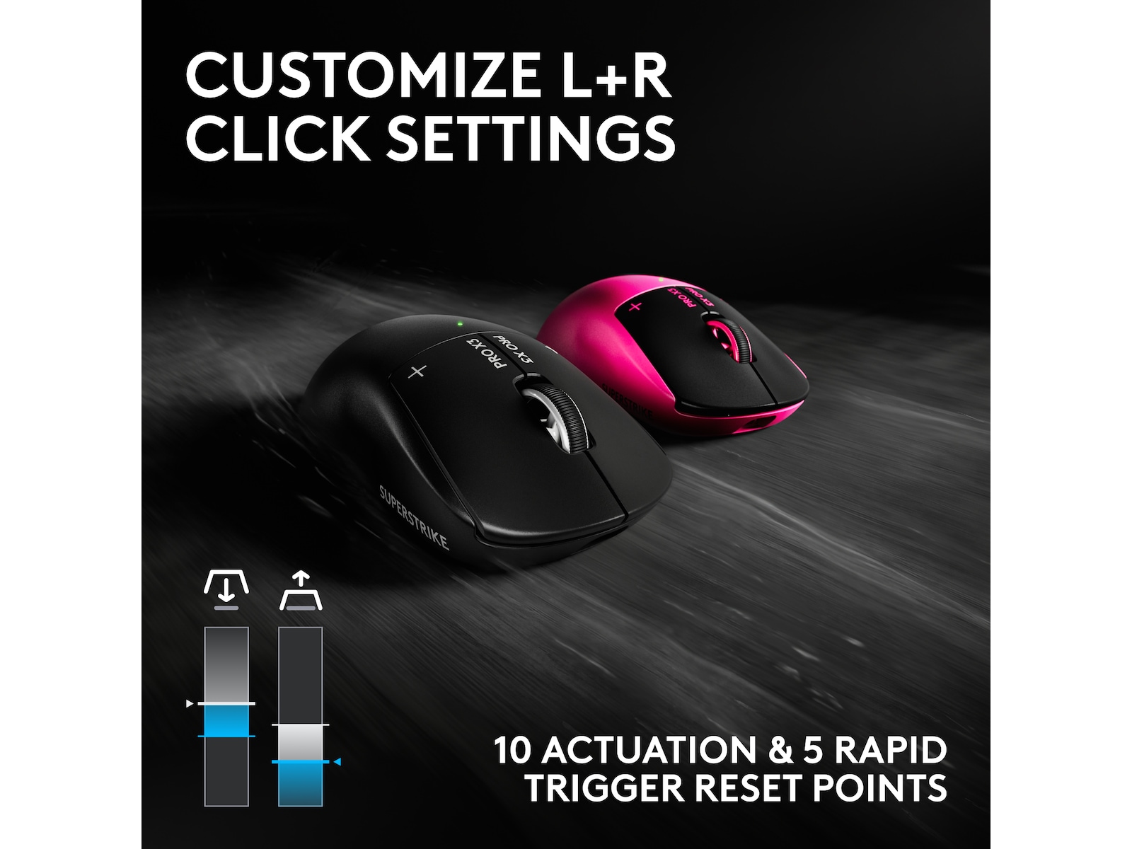Logitech G PRO X3 SUPERSTRIKE trådlös gamingmus (svart) Gamingmus