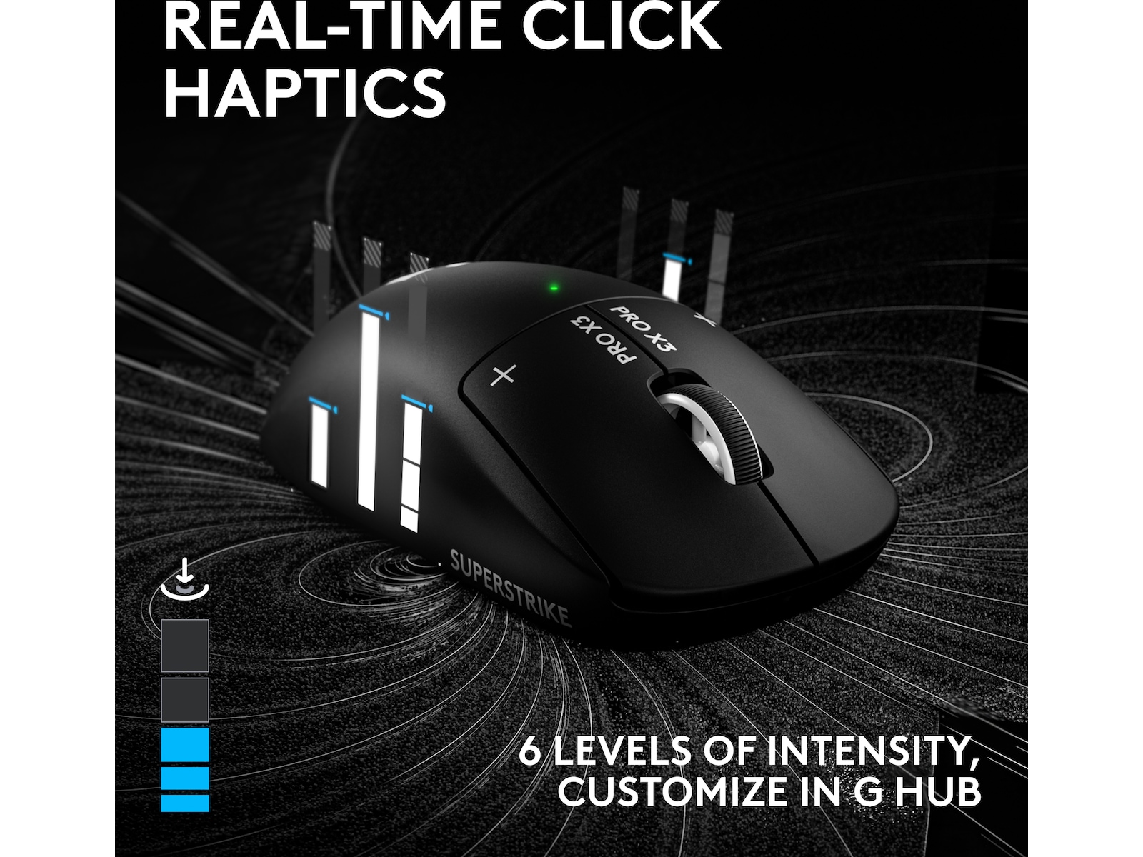 Logitech G PRO X3 SUPERSTRIKE trådlös gamingmus (svart) Gamingmus