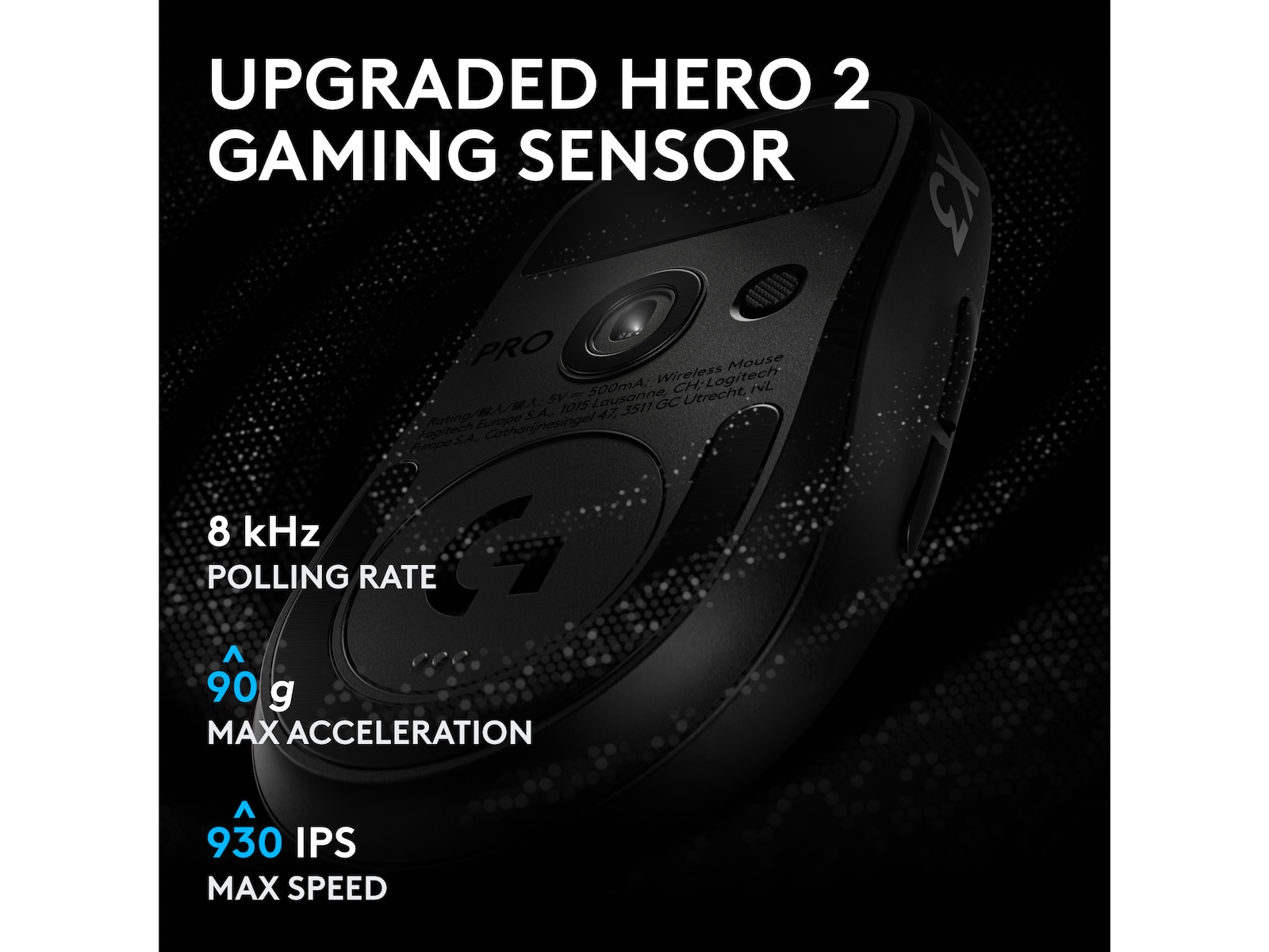 Logitech G PRO X3 SUPERSTRIKE trådlös gamingmus (svart) Gamingmus