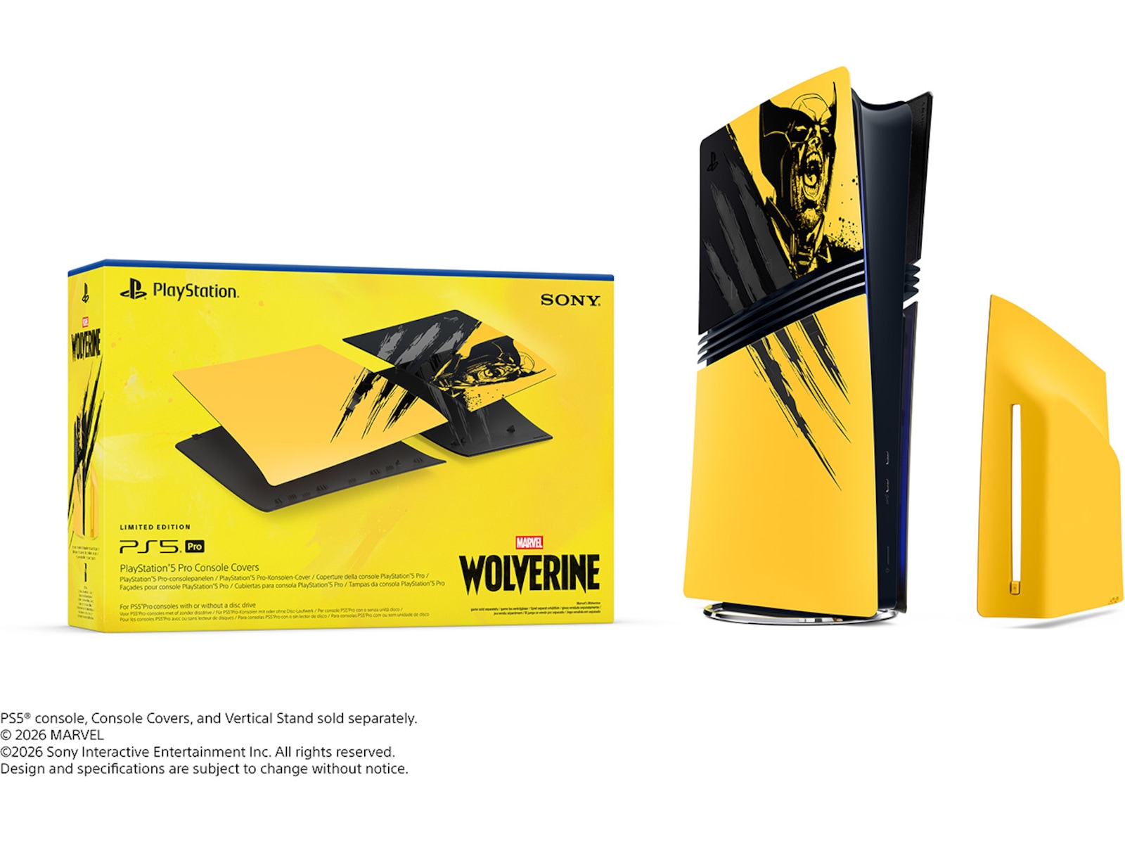 PS5 Pro Console Cover Wolverine YELLOW Tillbehör till spelkonsoler
