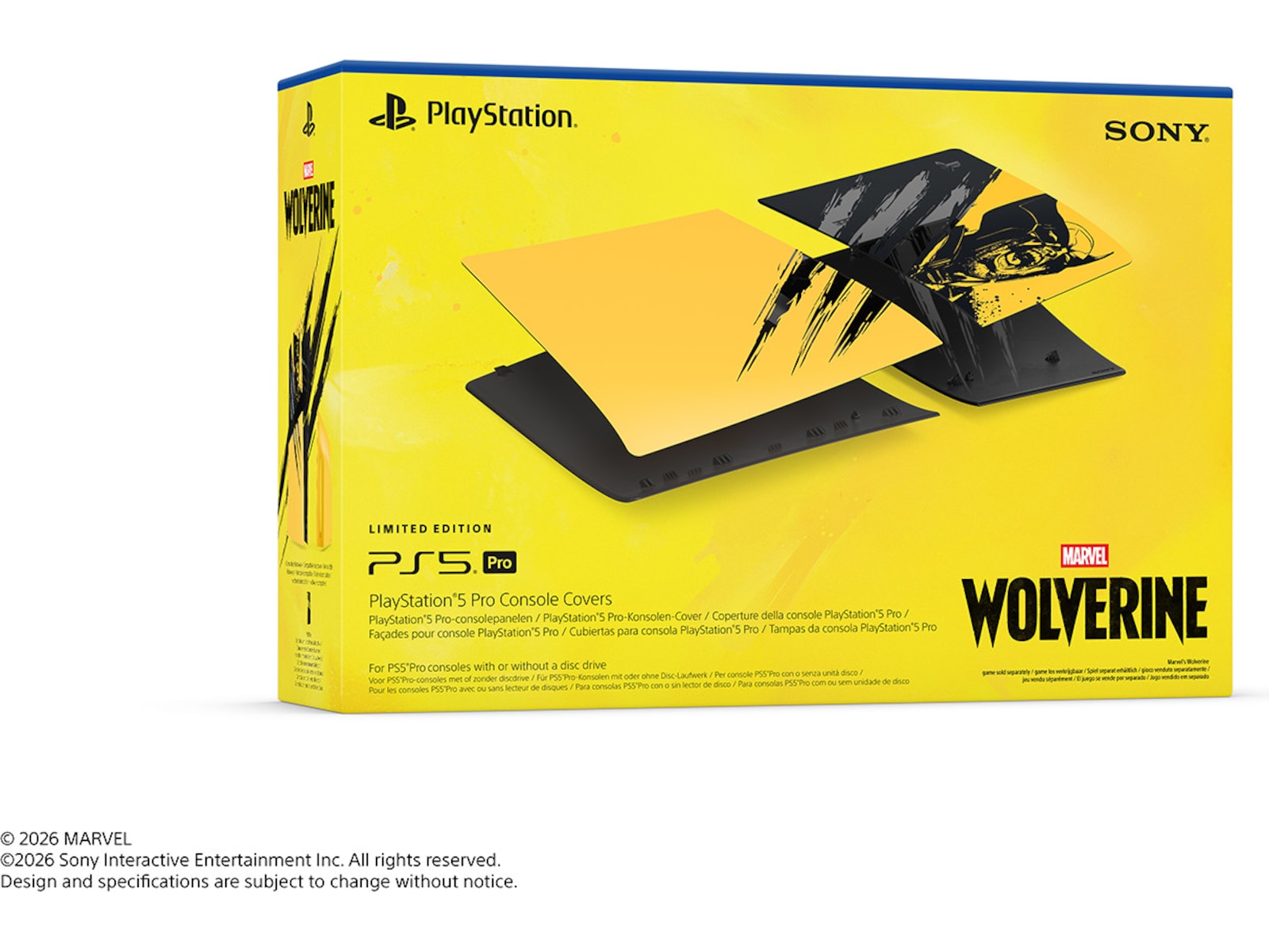 PS5 Pro Console Cover Wolverine YELLOW Tillbehör till spelkonsoler