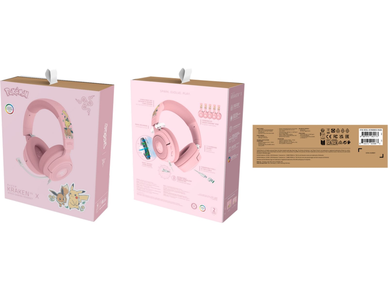 Razer Kraken V4 X gaming headset (pikachu/eevee) Gamingheadset