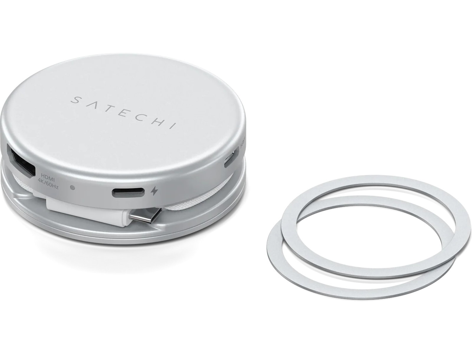 Satechi OntheGo 5-i-1 Multiport Adapter (Silver) Dockningsstation och USB-hub