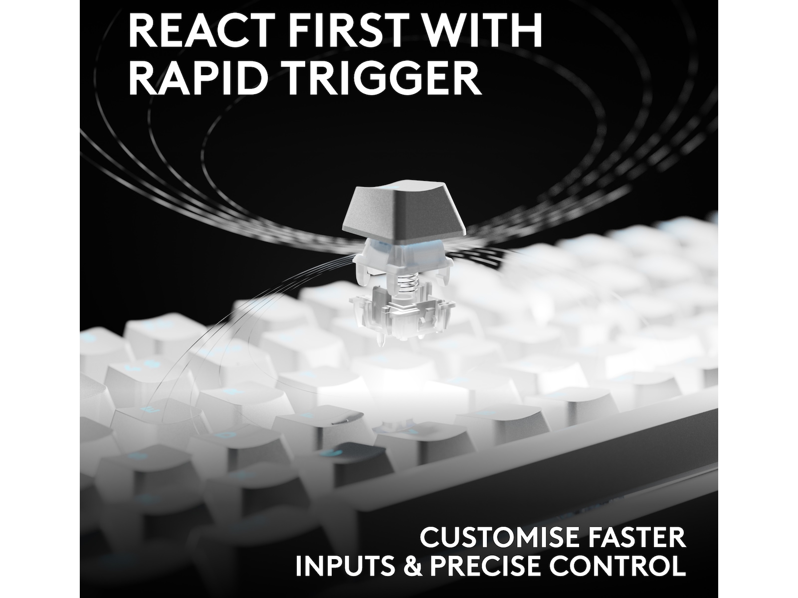 Logitech PRO X2 RAPID tangentbord (vit) Gamingtangentbord