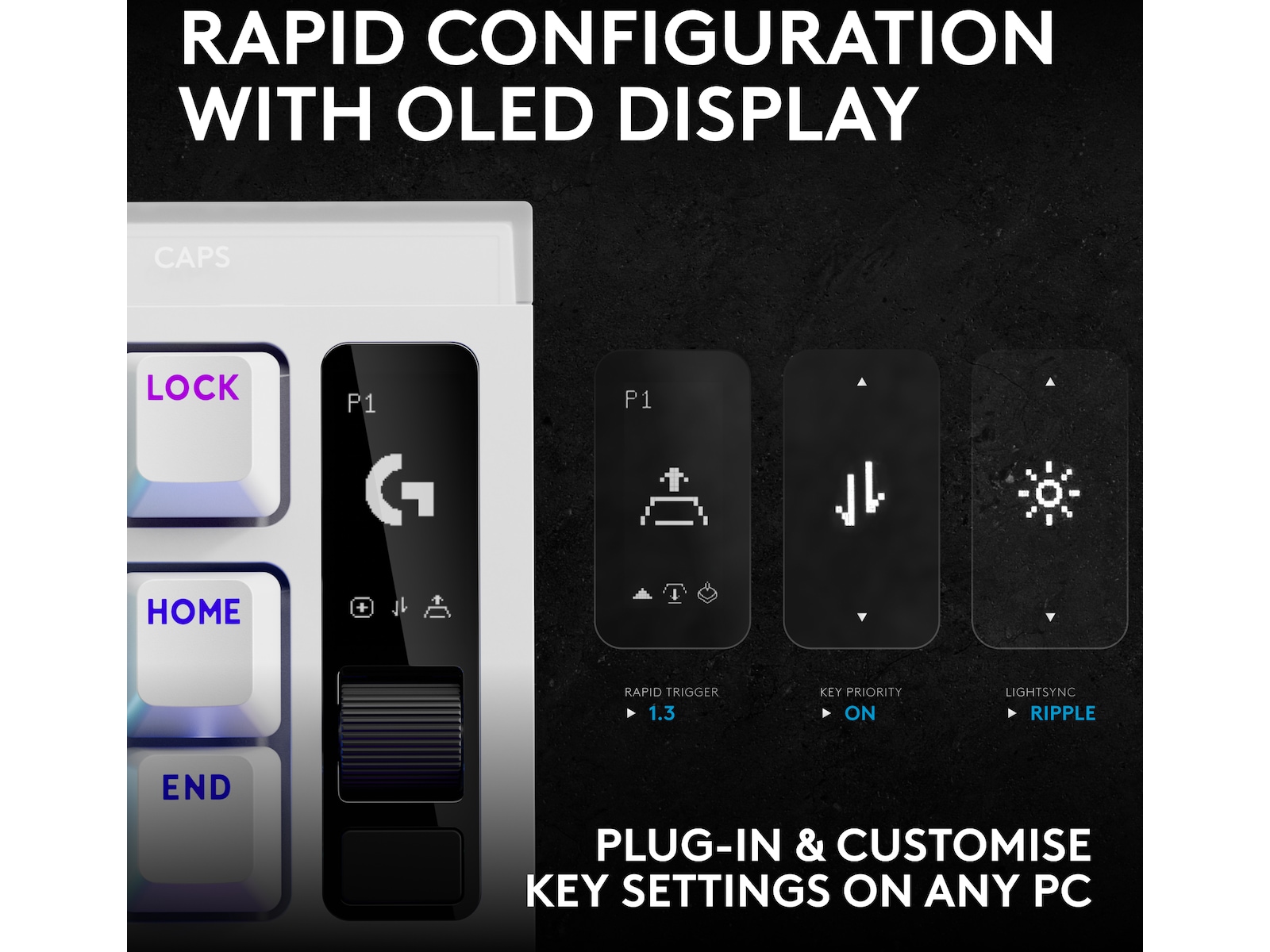 Logitech PRO X2 RAPID tangentbord (vit) Gamingtangentbord