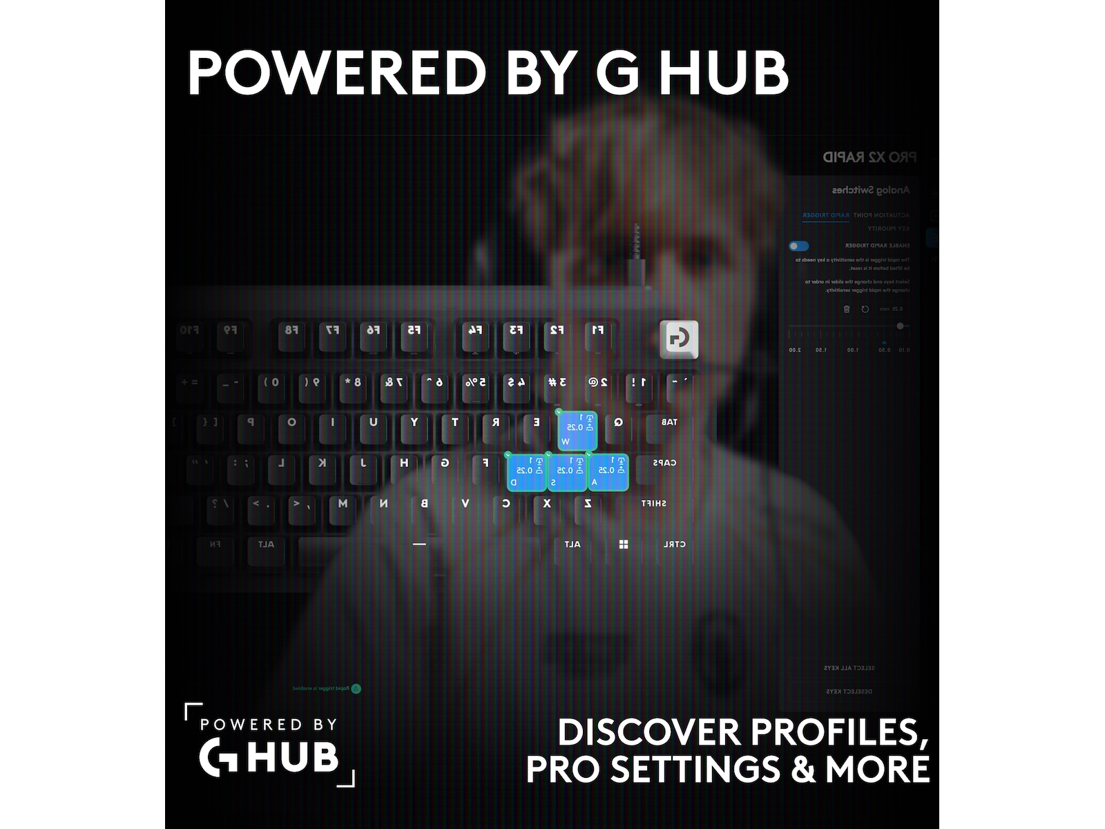 Logitech PRO X2 RAPID tangentbord (vit) Gamingtangentbord