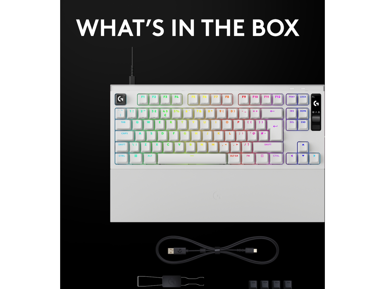 Logitech PRO X2 RAPID tangentbord (vit) Gamingtangentbord