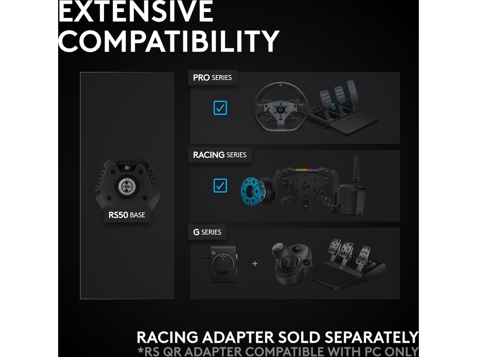 Logitech RS50 System Ratt och pedaler