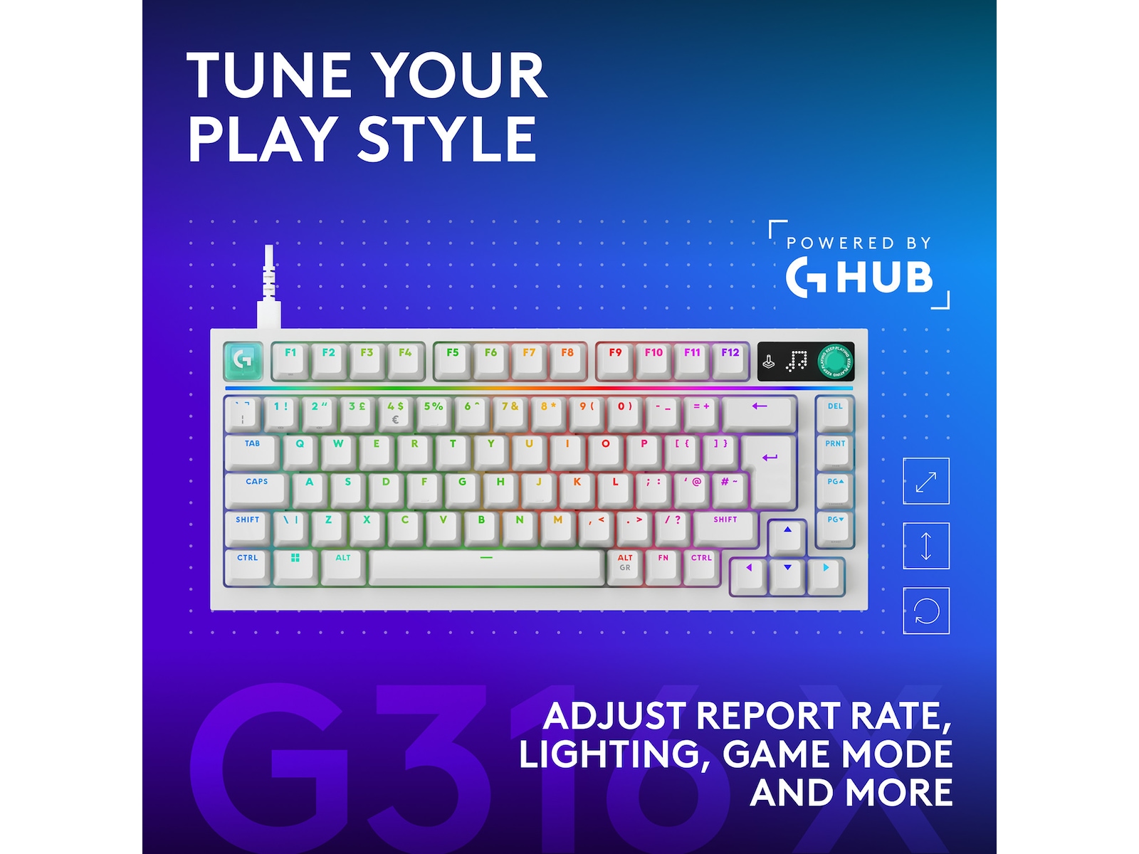 Logitech G316 X 75-speltangentbord Gamingtangentbord