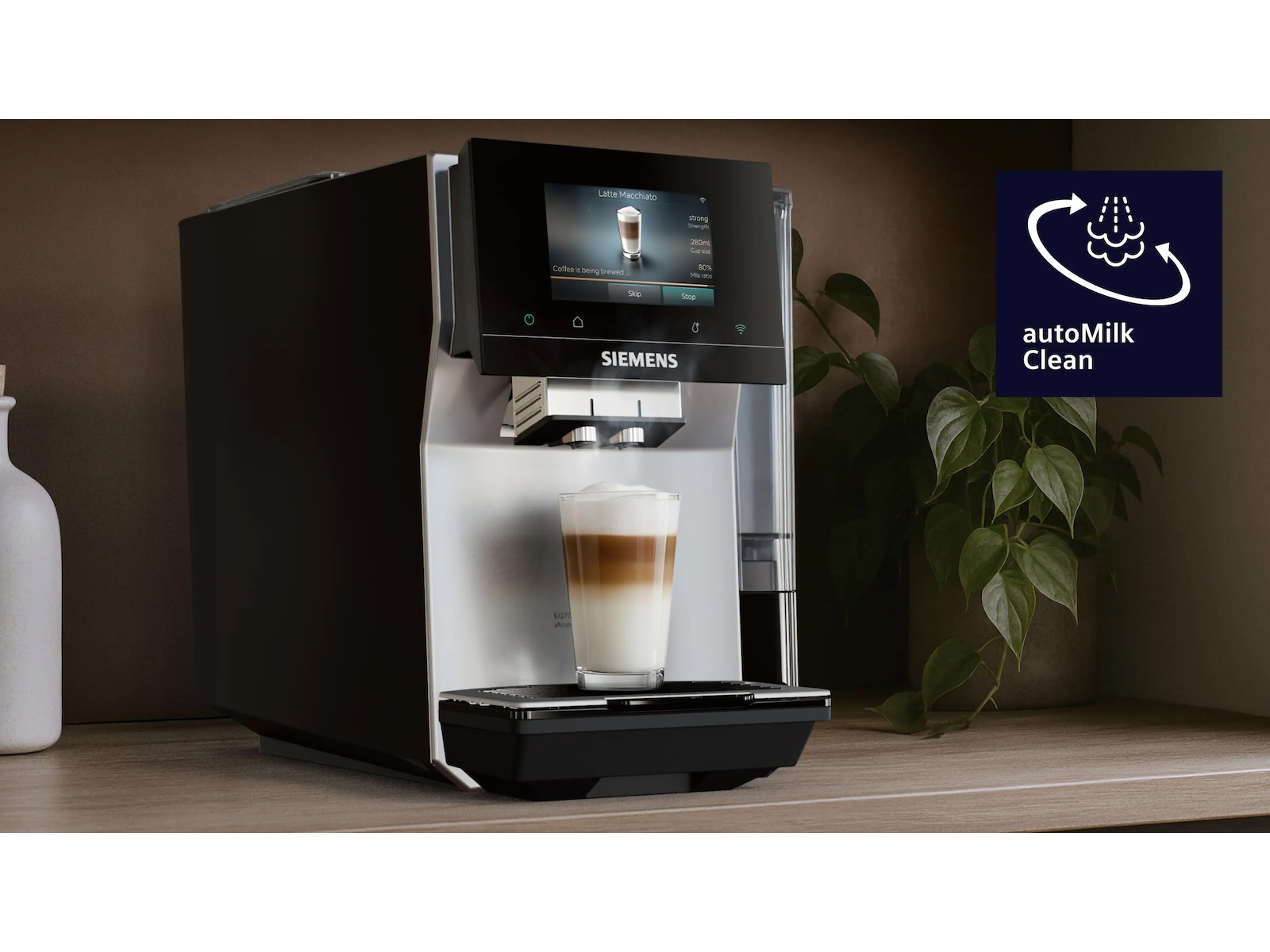 Siemens EQ700 iAroma Helautomatisk kaffemaskin Inox (silver metallic) Espressomaskiner