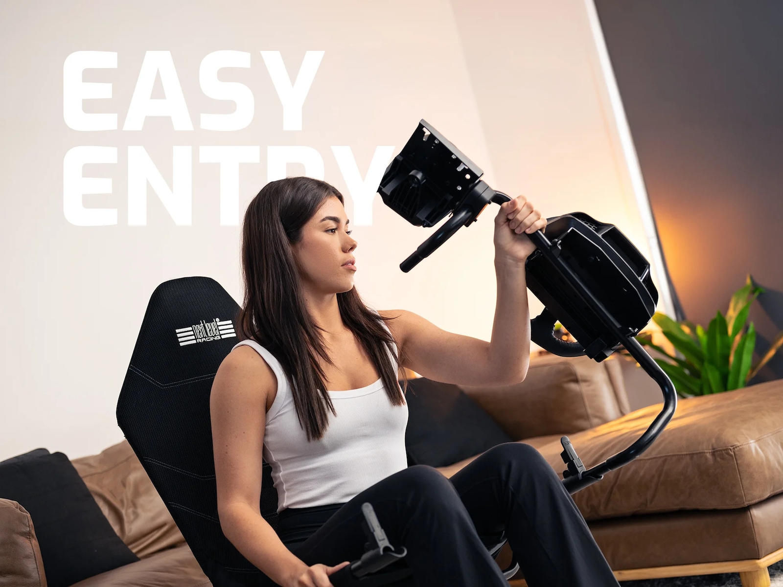 NL Racing GT Lite Air hopfällbar simkockpit Ratt och pedaler