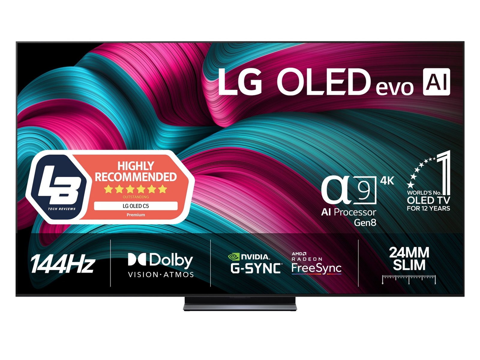 LG 83" C5 AI 4K OLED Smart TV (2025) + soundbar Över 80 tums TV