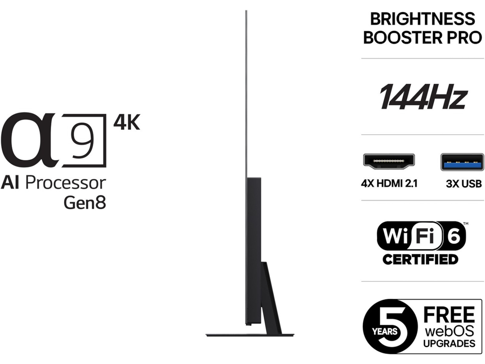 LG 83" C5 AI 4K OLED Smart TV (2025) + soundbar Över 80 tums TV