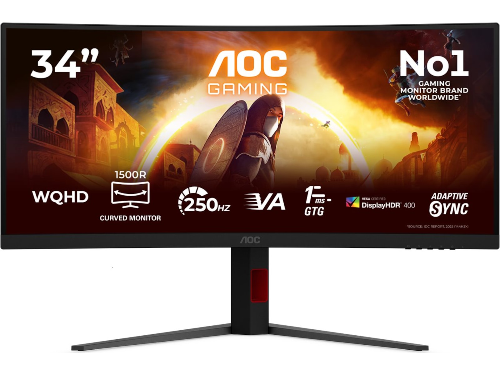 AOC 34" curved gamingskärm CU34G4ZCA Gamingskärmar