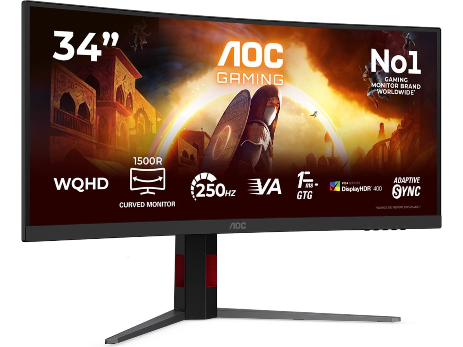 AOC 34" curved gamingskärm CU34G4ZCA Gamingskärmar