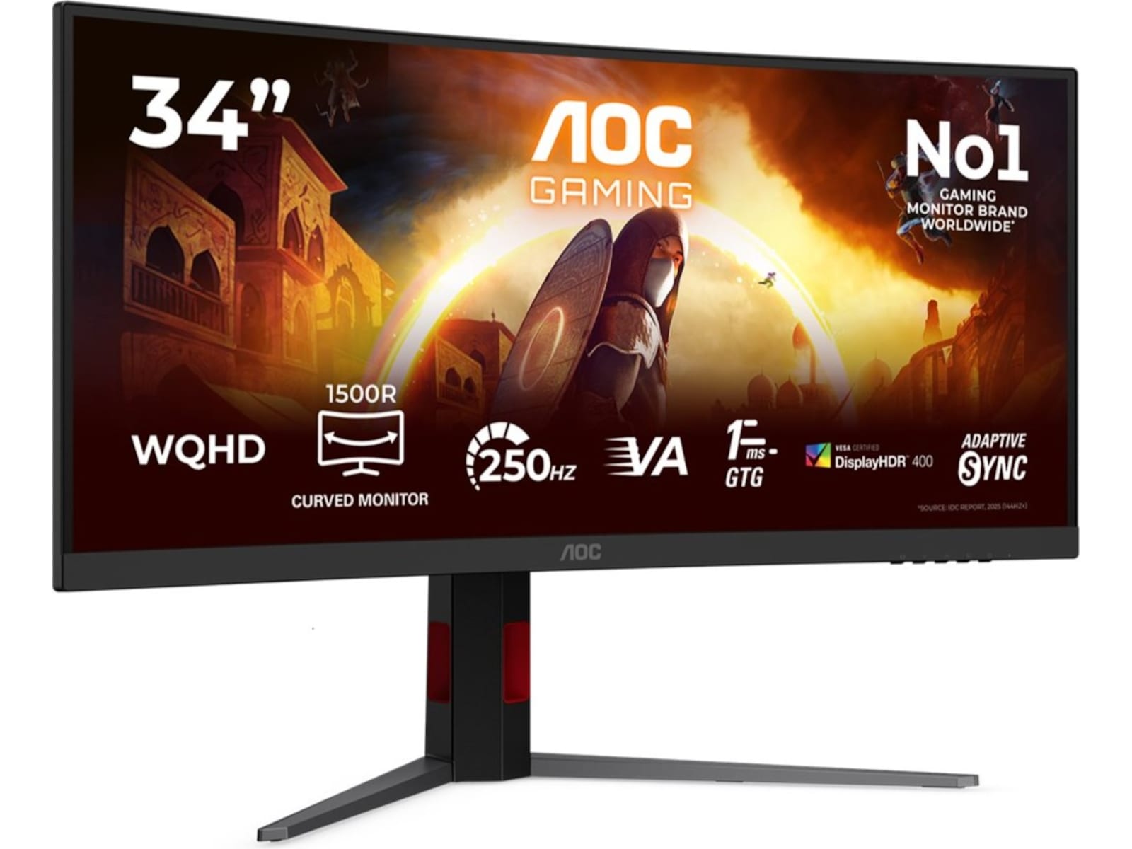 AOC 34" curved gamingskärm CU34G4ZCA Gamingskärmar