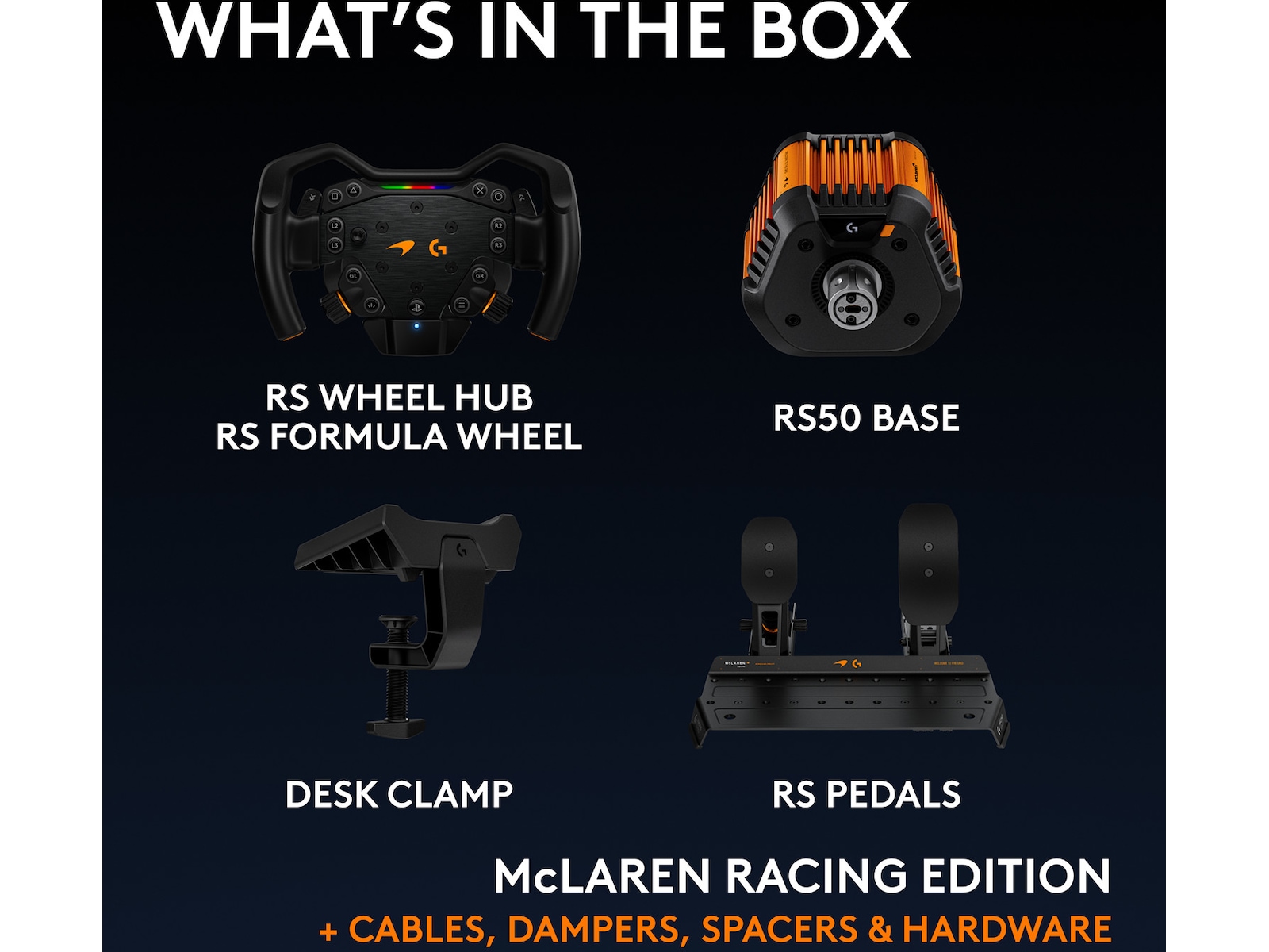Logitech RS50 System och pedaler för PS – McLaren Racing Edition Ratt och pedaler