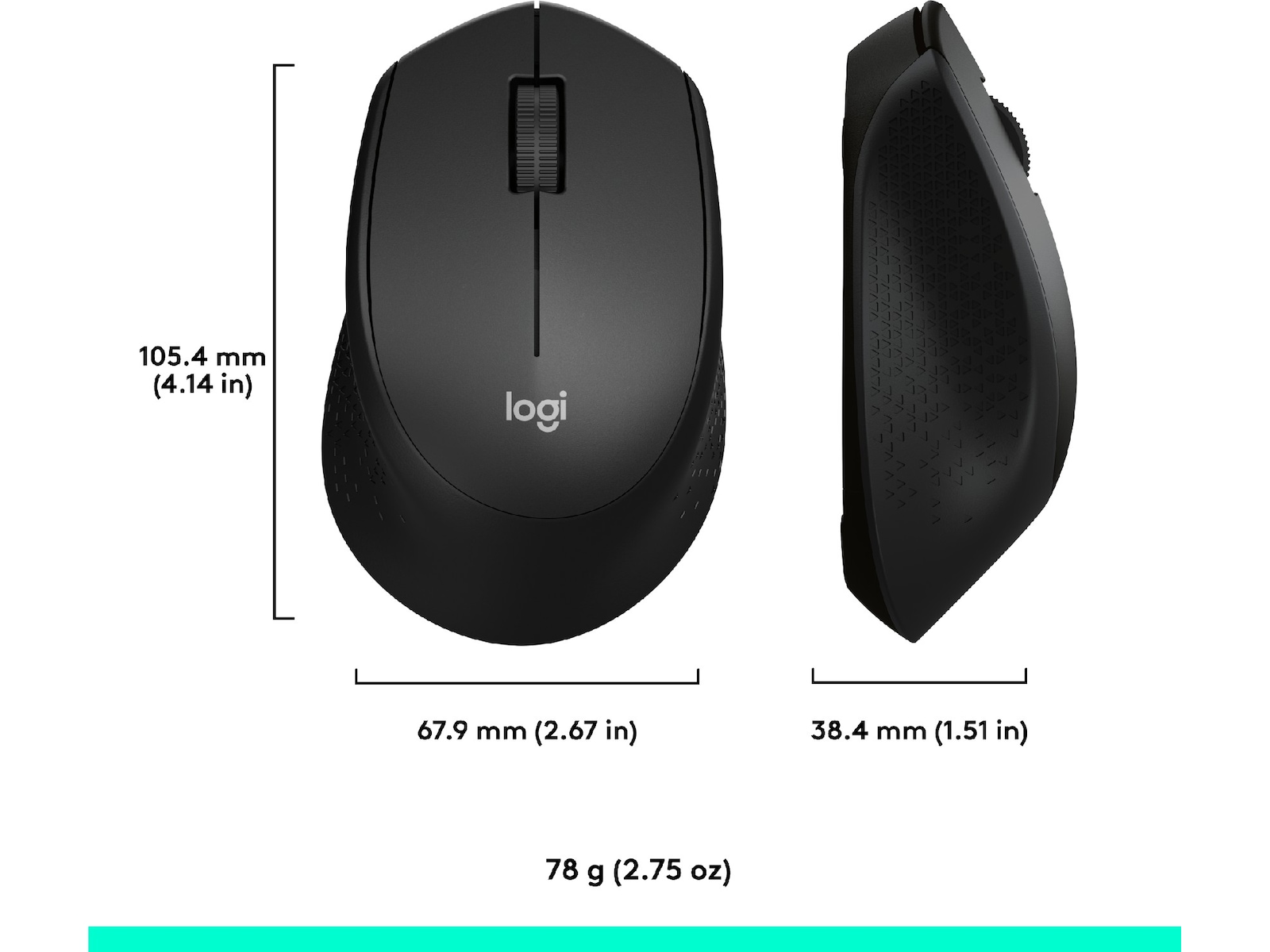 Logitech M330 Silent Plus Trådlös PC mus (svart) Mus