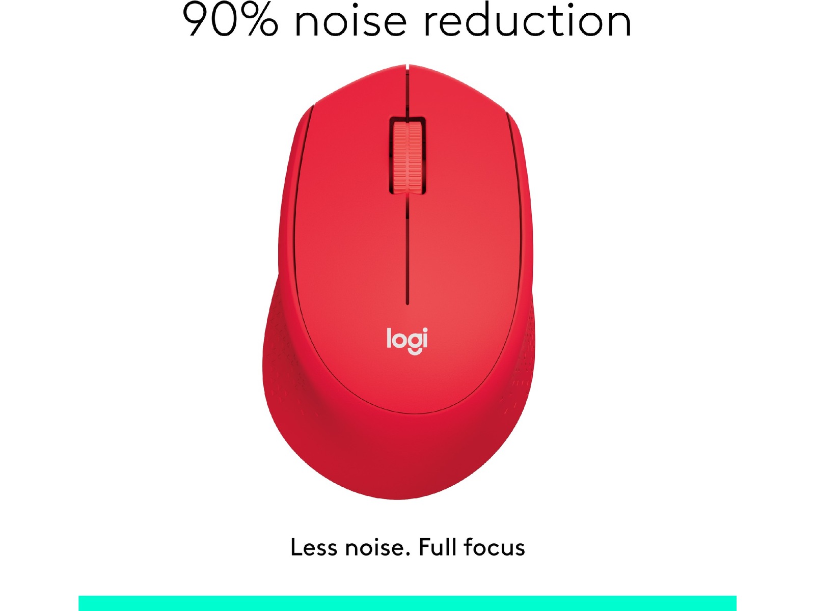 Logitech M330 Silent Plus Trådlös Röd Mus
