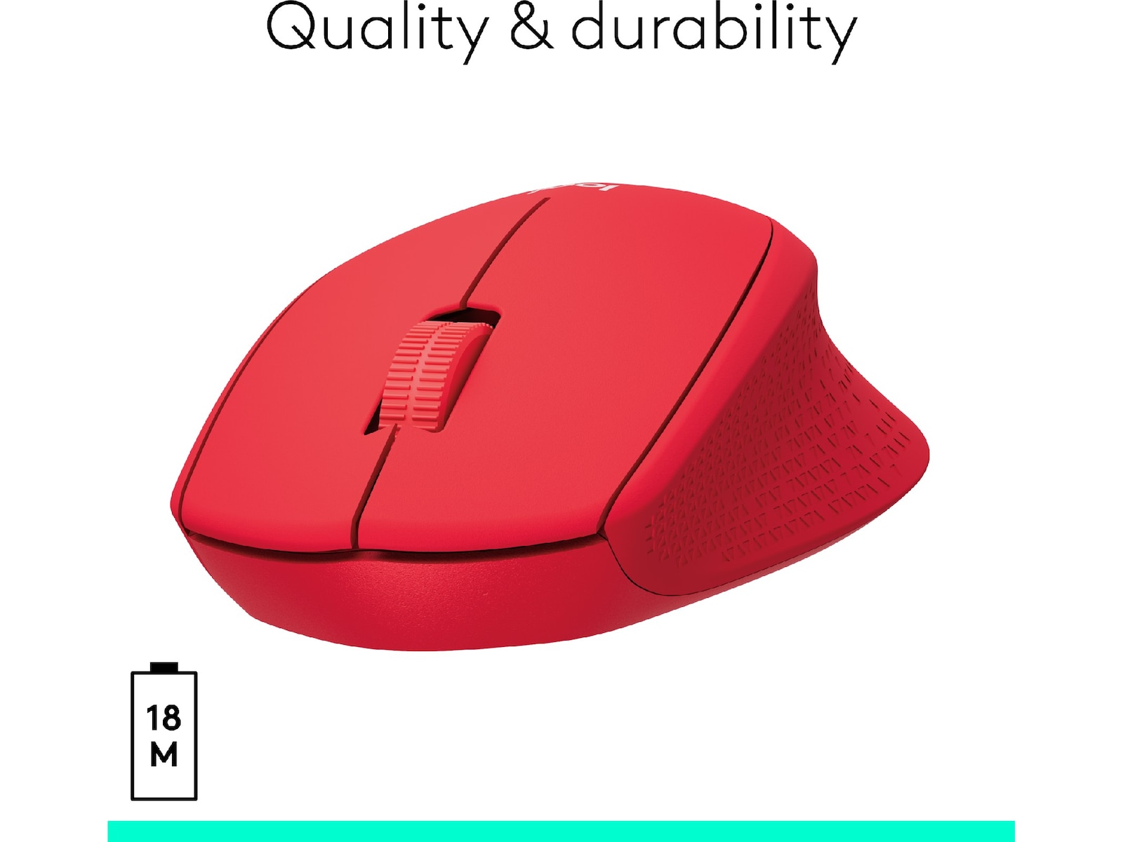 Logitech M330 Silent Plus Trådlös Röd Mus