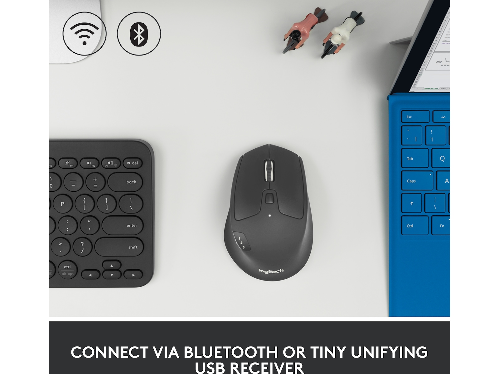 Logitech M720 Triathlon Trådlös Mus Mus