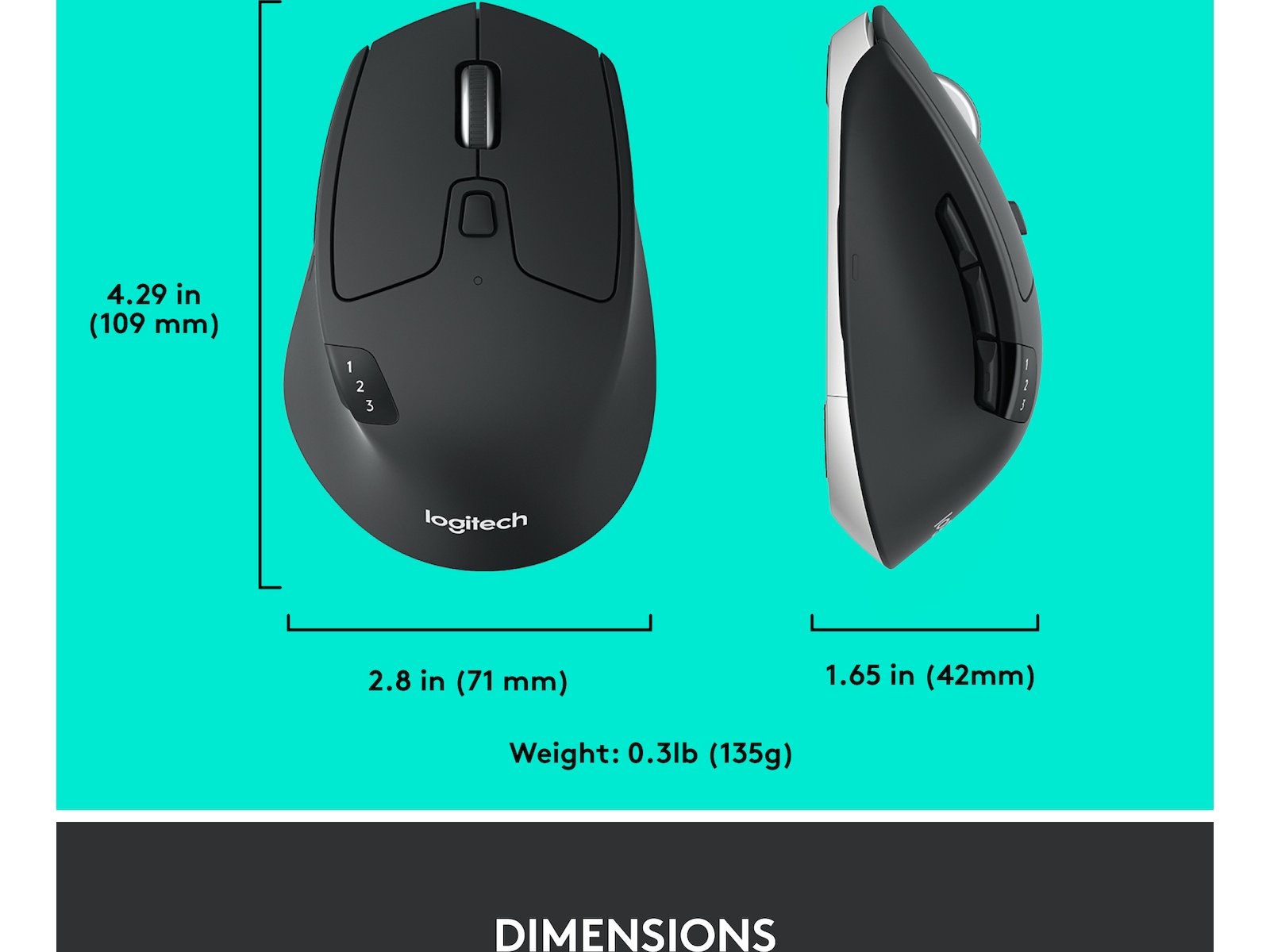 Logitech M720 Triathlon Trådlös Mus Mus