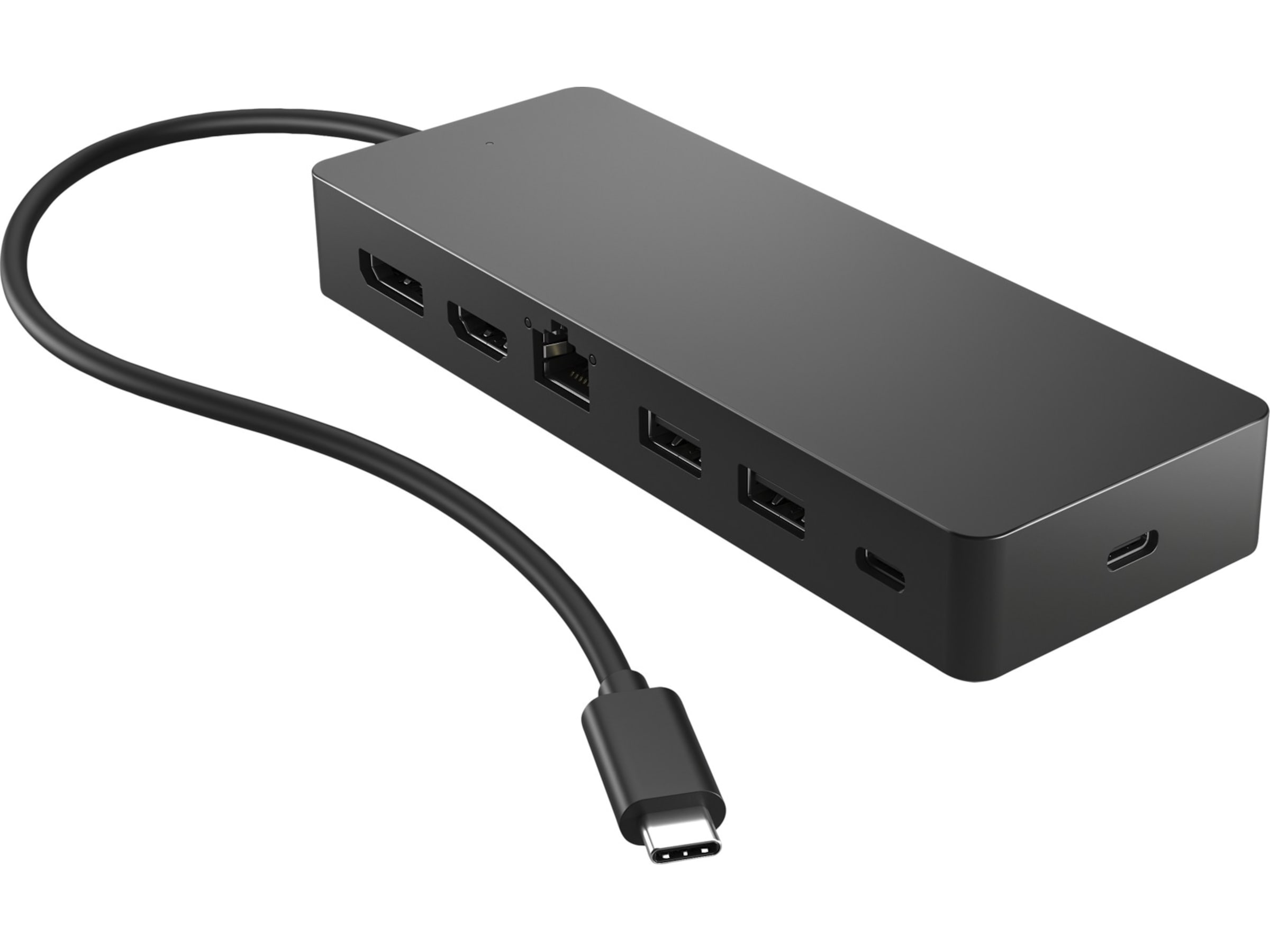 HP Universal USB-C Multiport Hub (svart) Dockningsstation och USB-hub