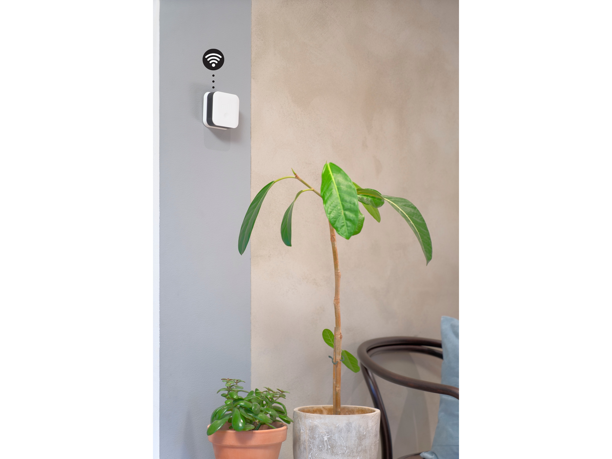 Mill Sense inomhus klimatsensor (vit) Luftkvalitetsmätare