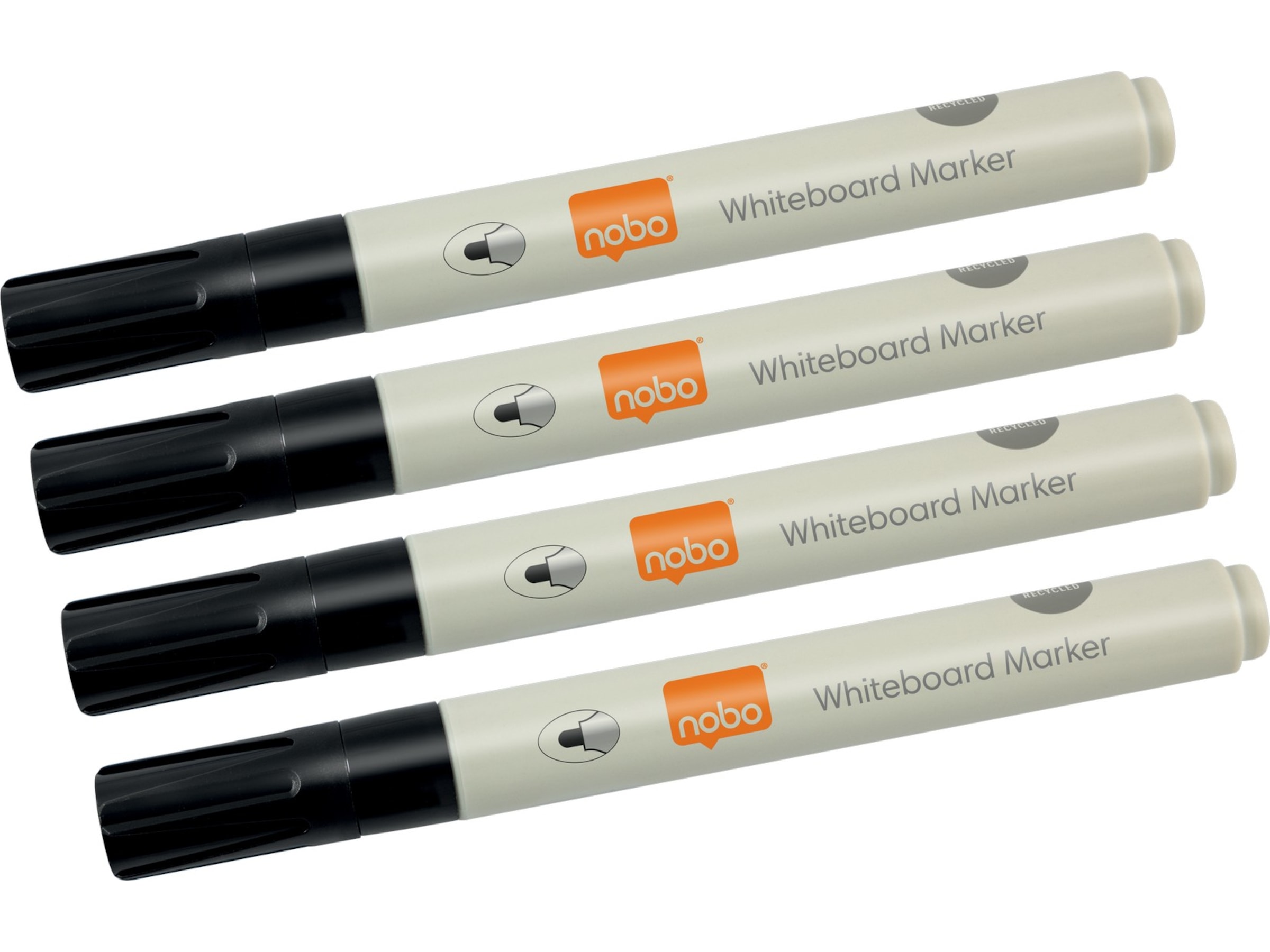Nobo whiteboardpennor, 4-pack (svart) Whiteboards