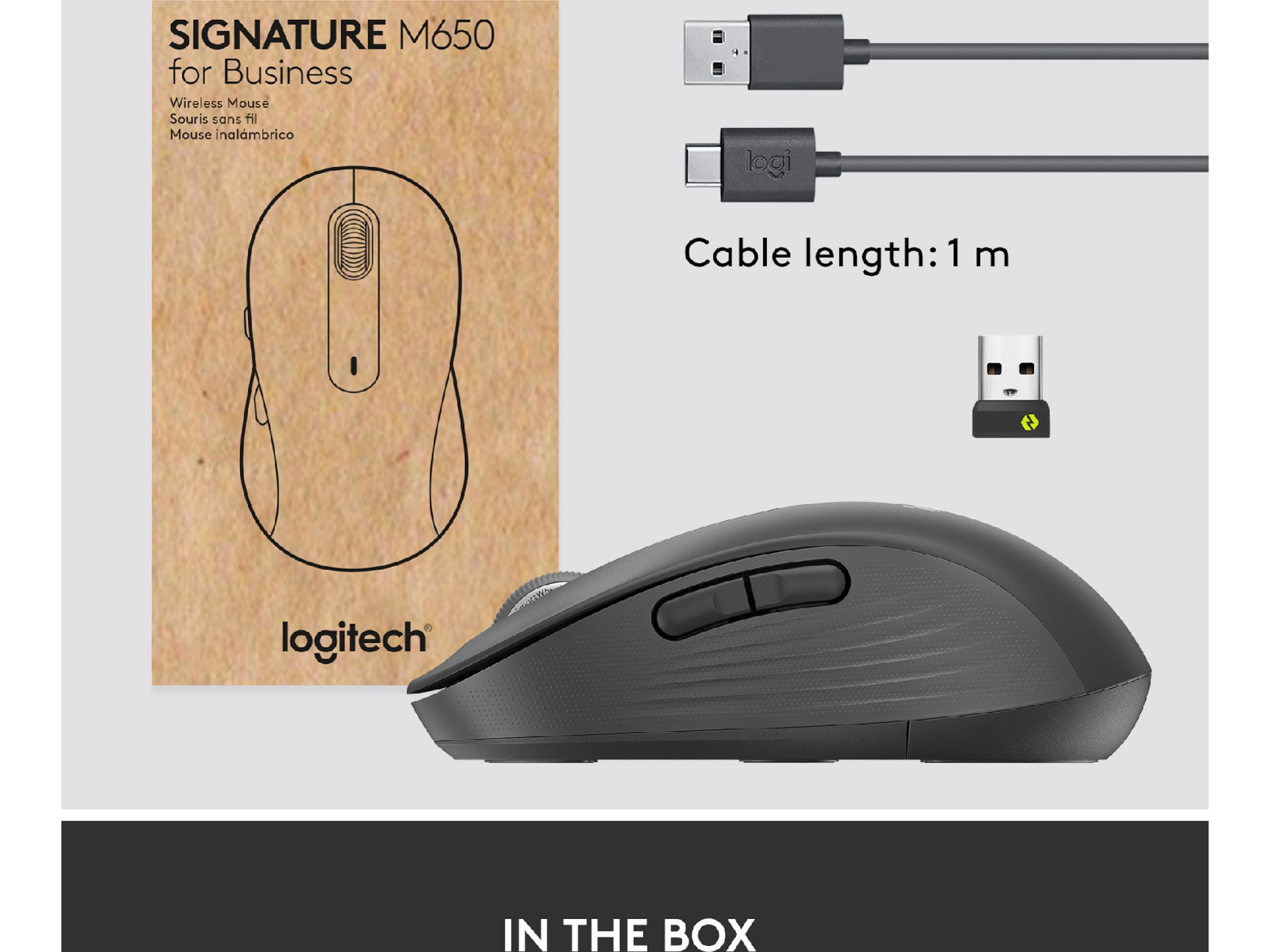 Logitech M650 For Business - Graphite Mus