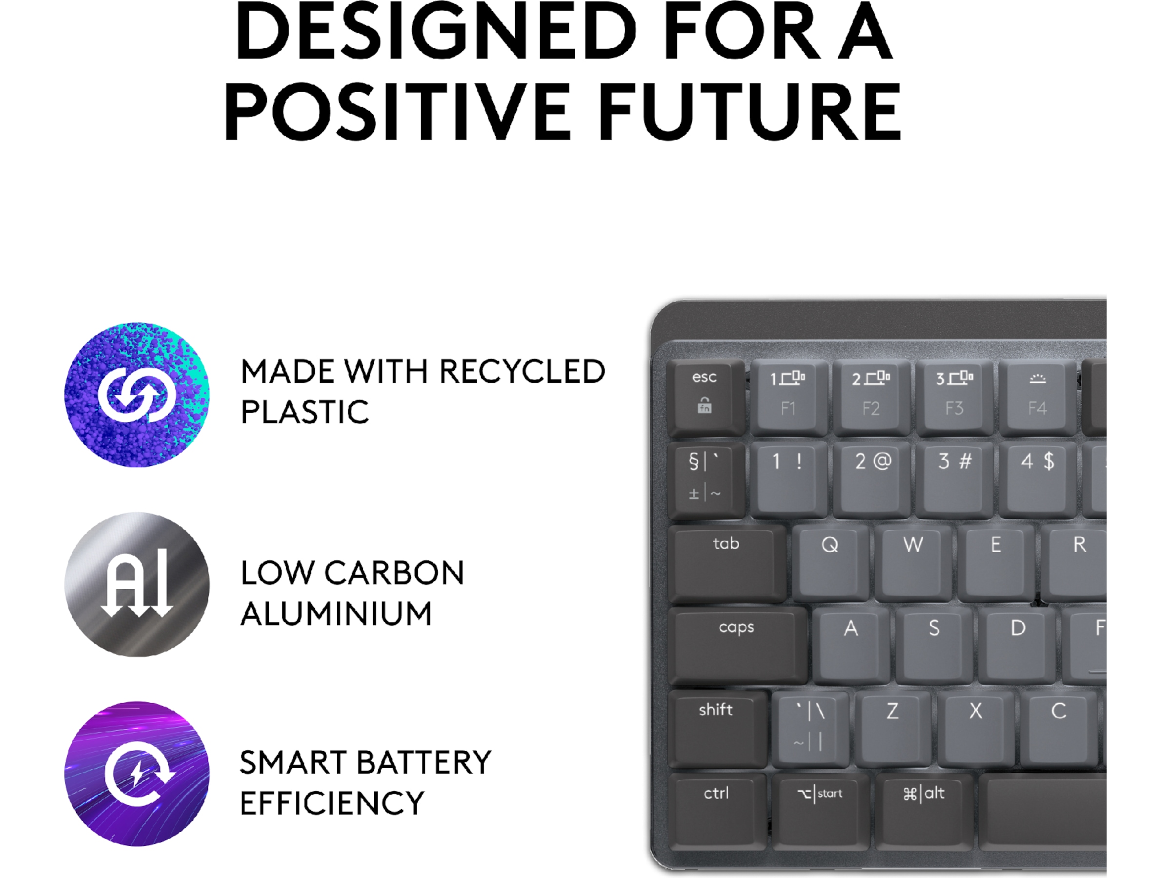 Logitech MX Mechanical Mini Minimalist Tactile (graphite) Tangentbord