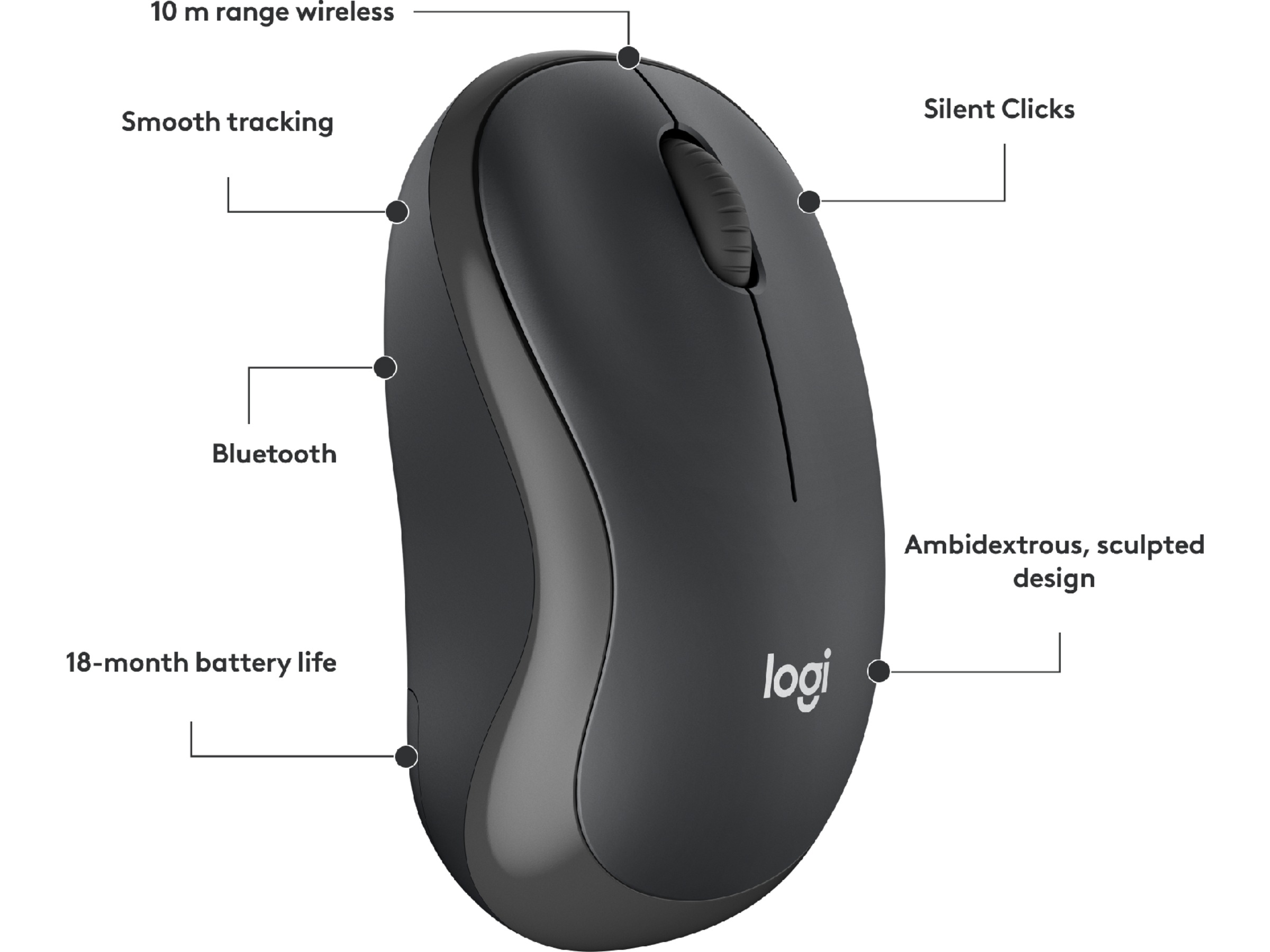 Logitech M240 Trådlös Mus (graphite) Mus