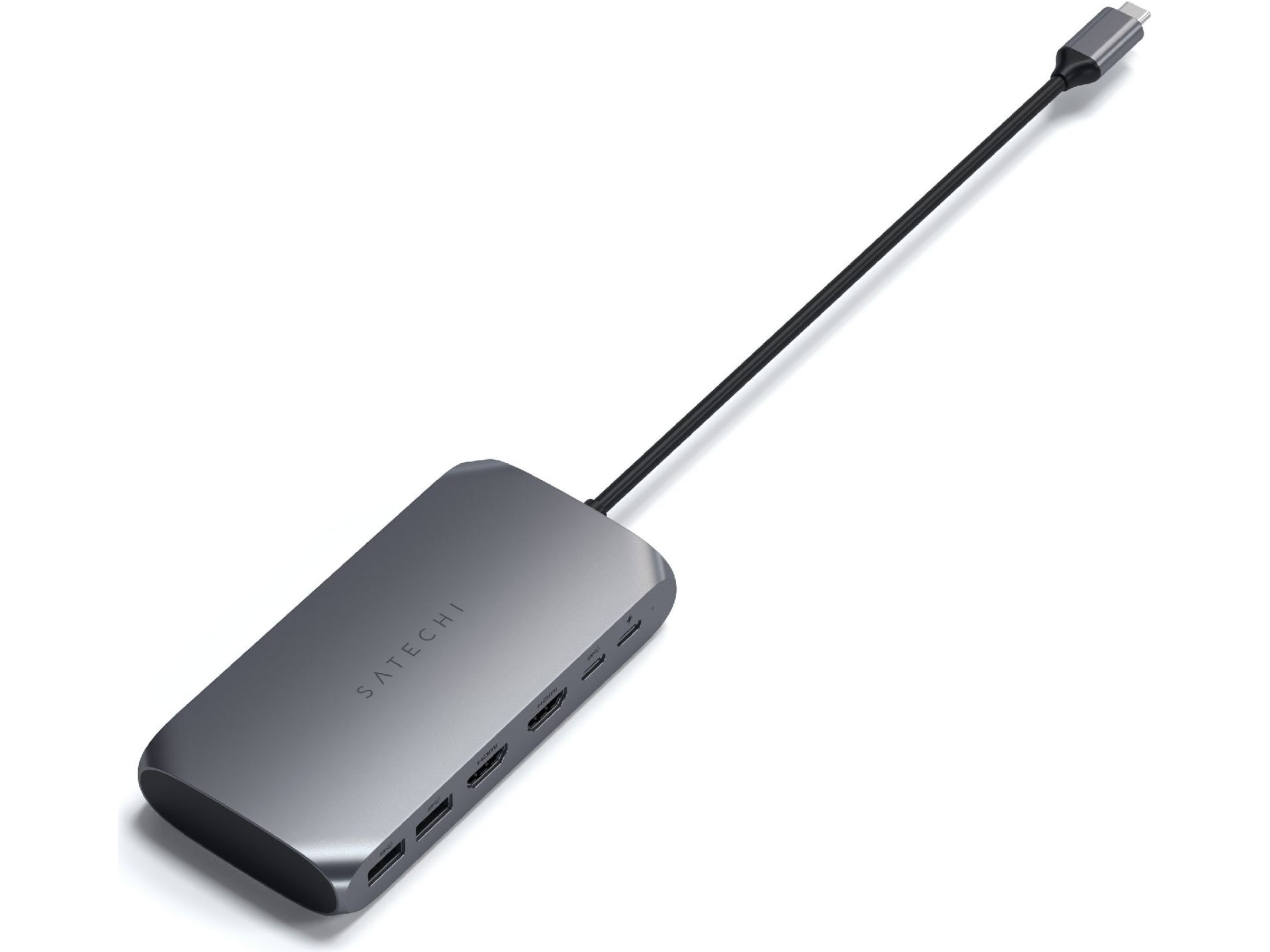 Satechi USB-C M1 Multimedia Adapter (grå) Dockningsstation och USB-hub