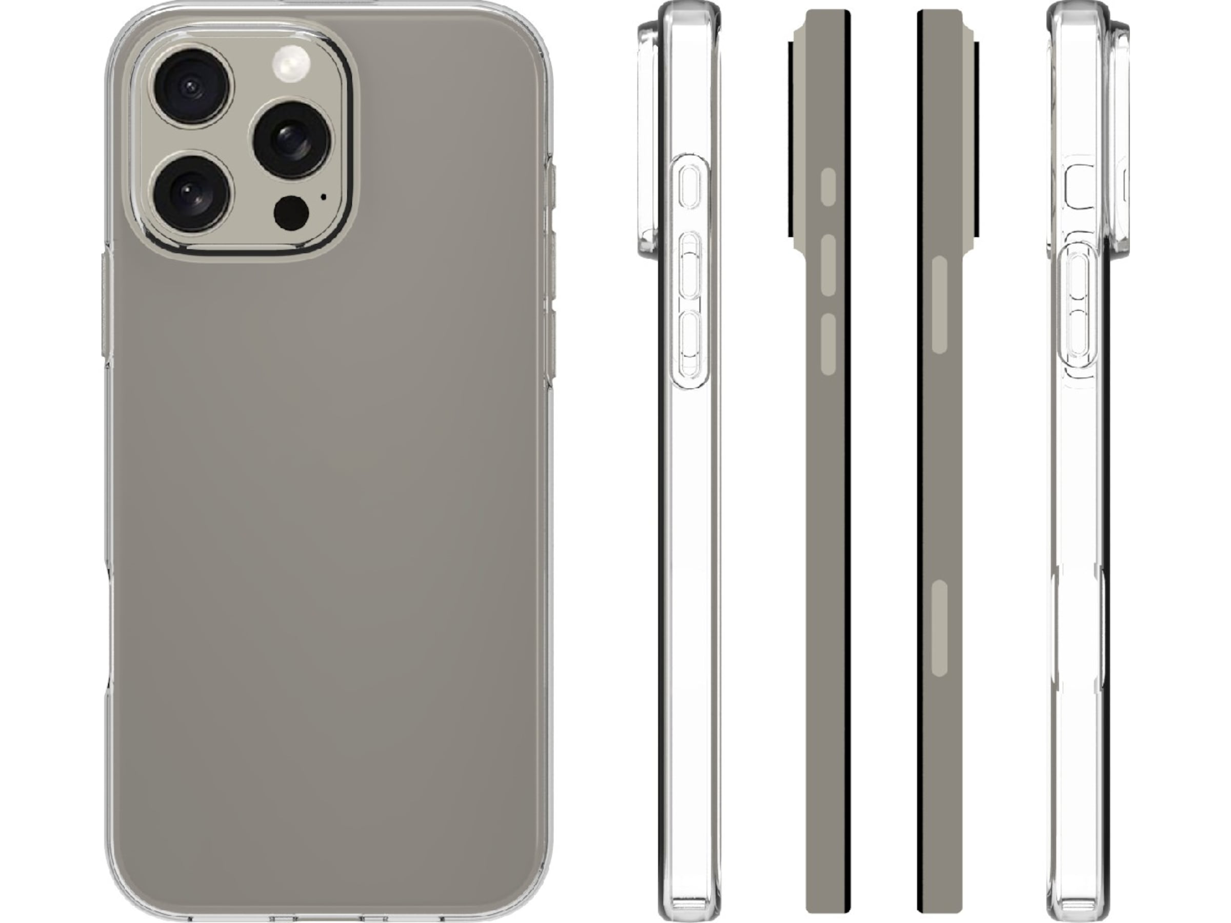 iiglo iPhone 16 Pro Max Silikonskal (transparent) Mobilskal