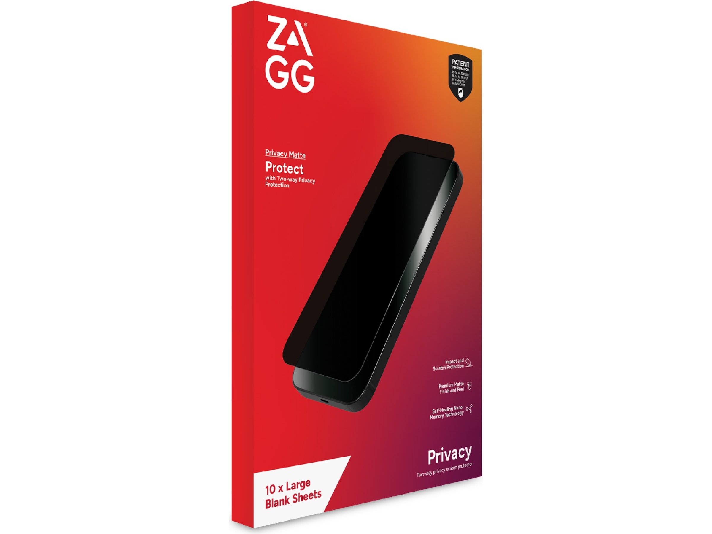 Zagg Privacy Filter Skärmskydd - Large Skärmskydd surfplattor