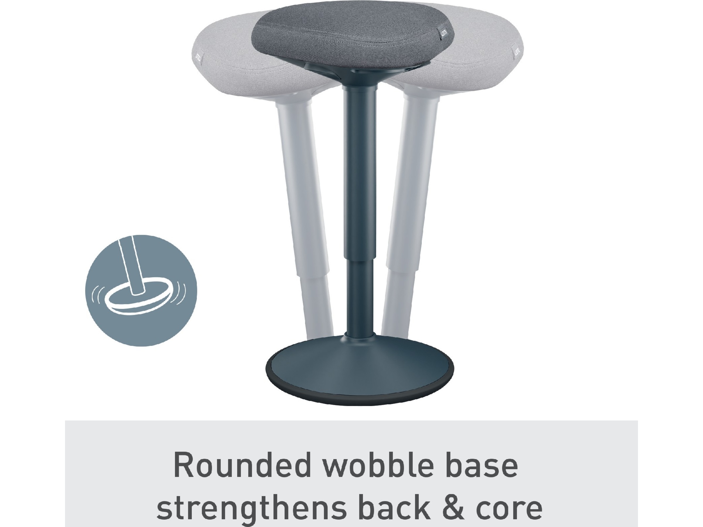 Leitz Ergo Active Balansstol med komfortsits, justerbar höjd 57-82 cm Kontorsstolar