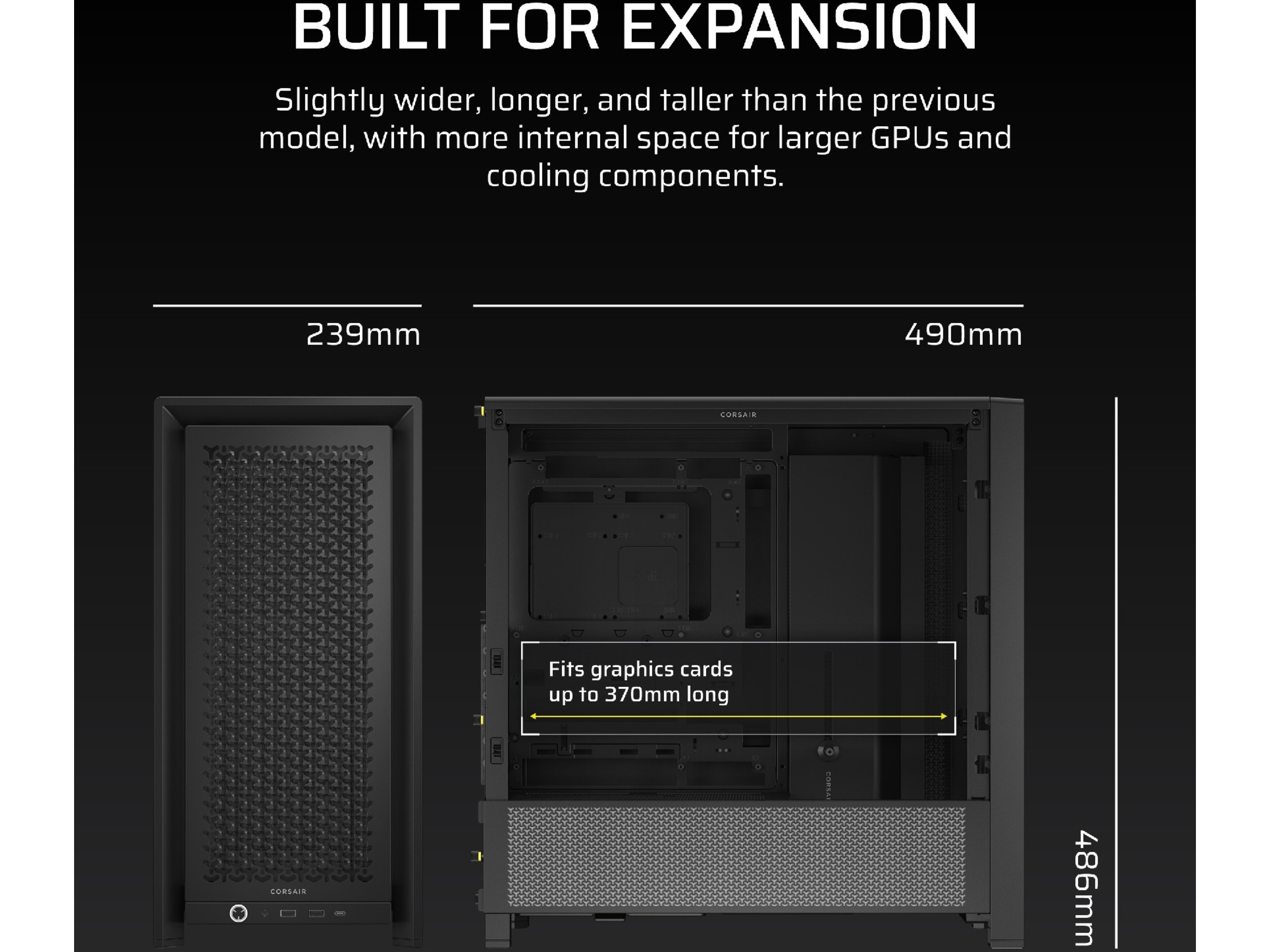 Corsair FRAME 4000D Mid-Tower (svart) Midi tower